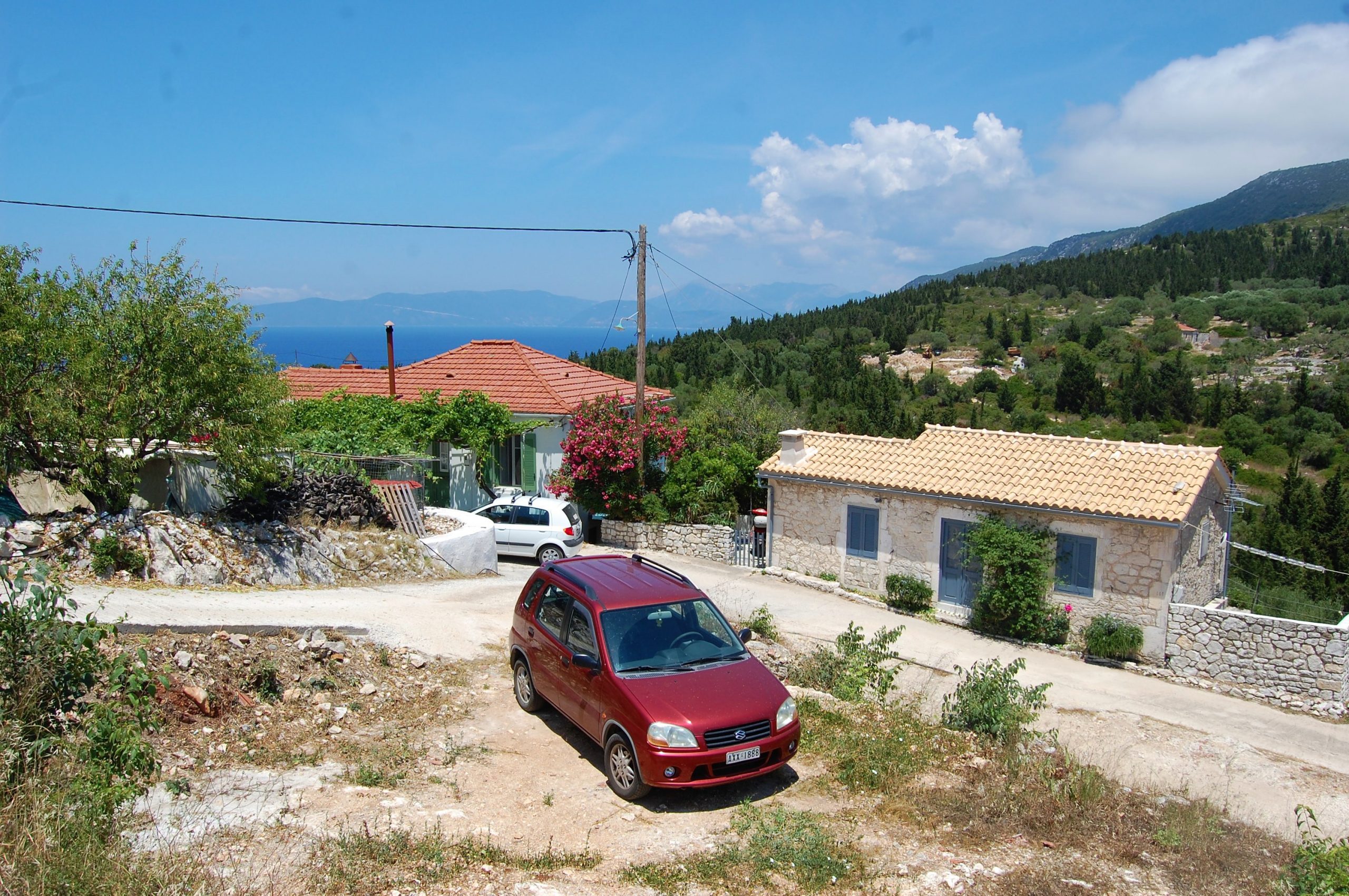 Landscape and terrain of land for sale on Ithaca Greece, Ag Saranta