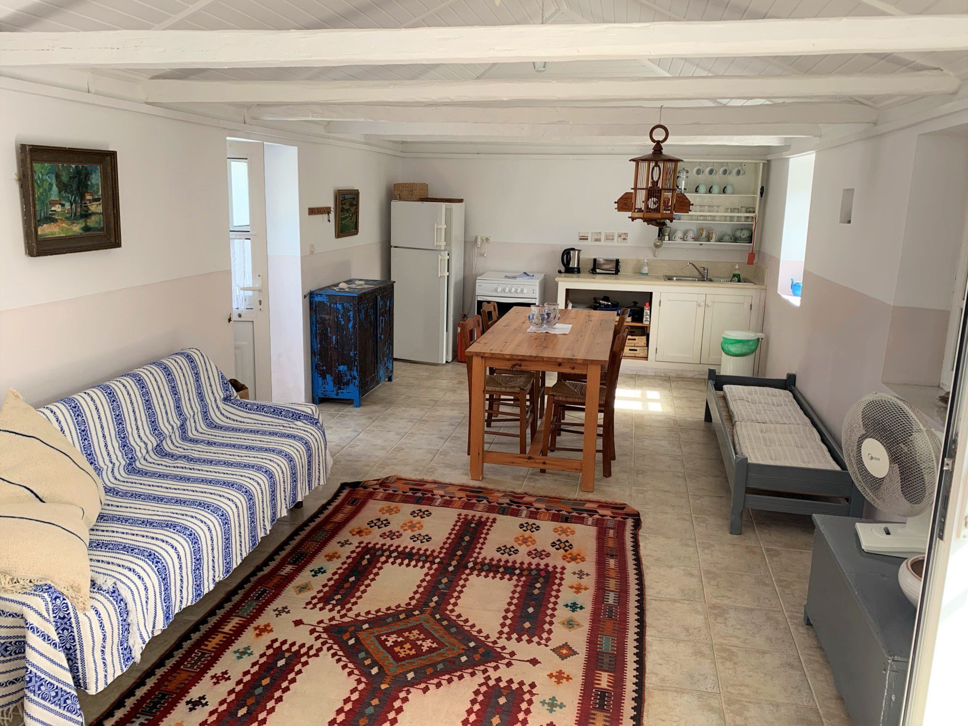 Living room of holiday house for Rent on Ithaca Greece, Afales