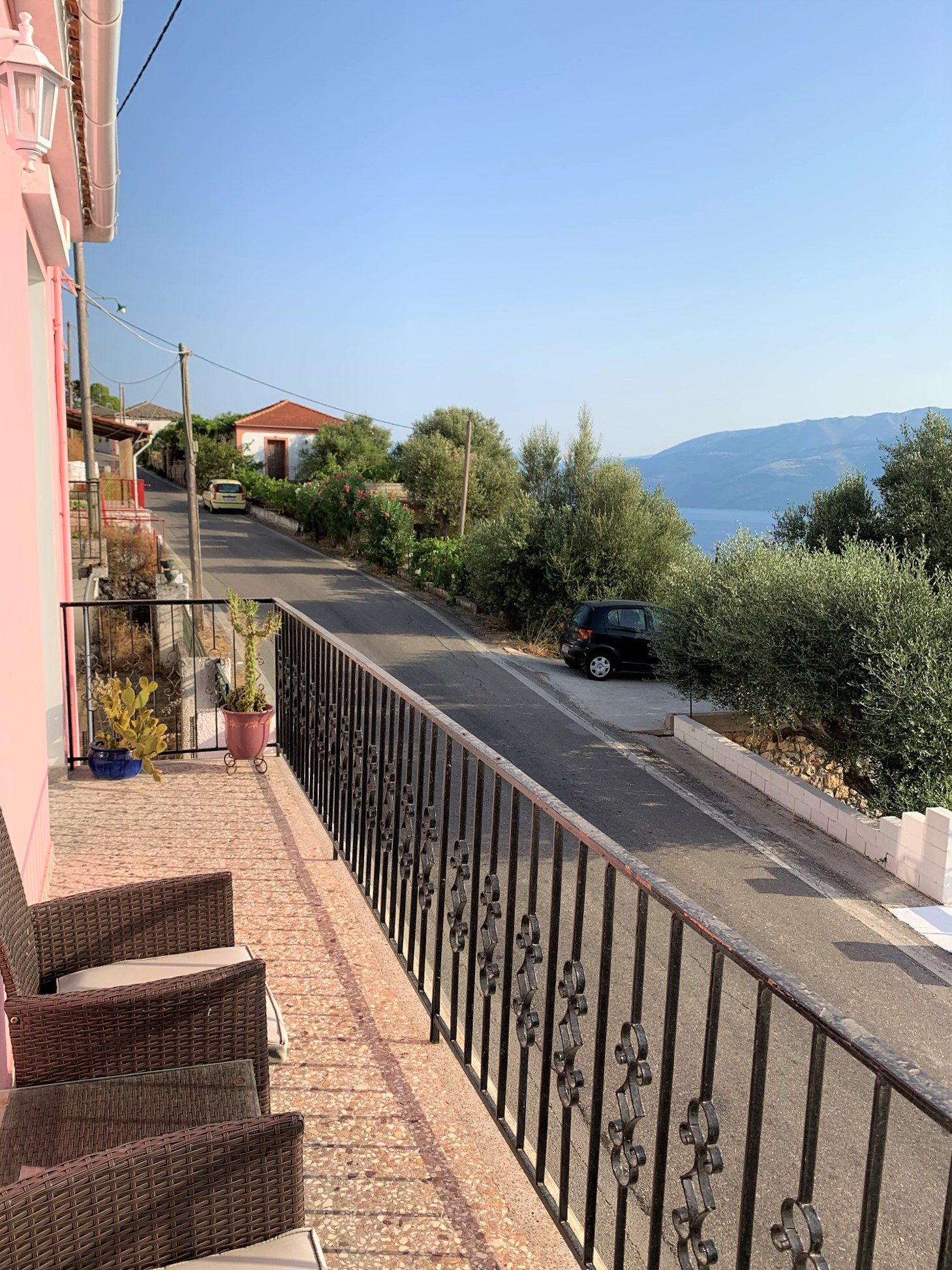 Balcony of house for sale in Ithaca Greece, Lefki