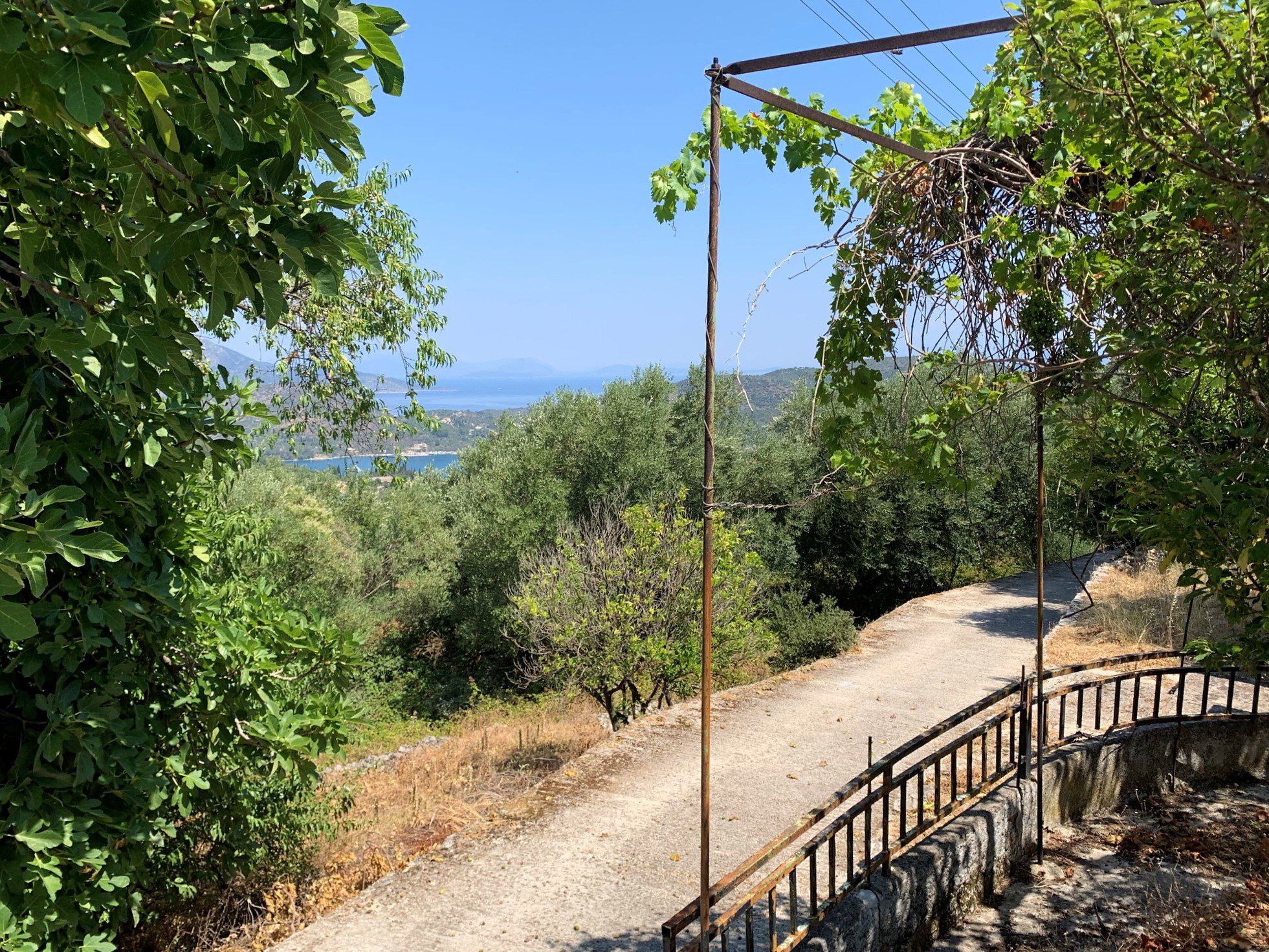 Balcony of house for sale in Ithaca Greece, Perachori
