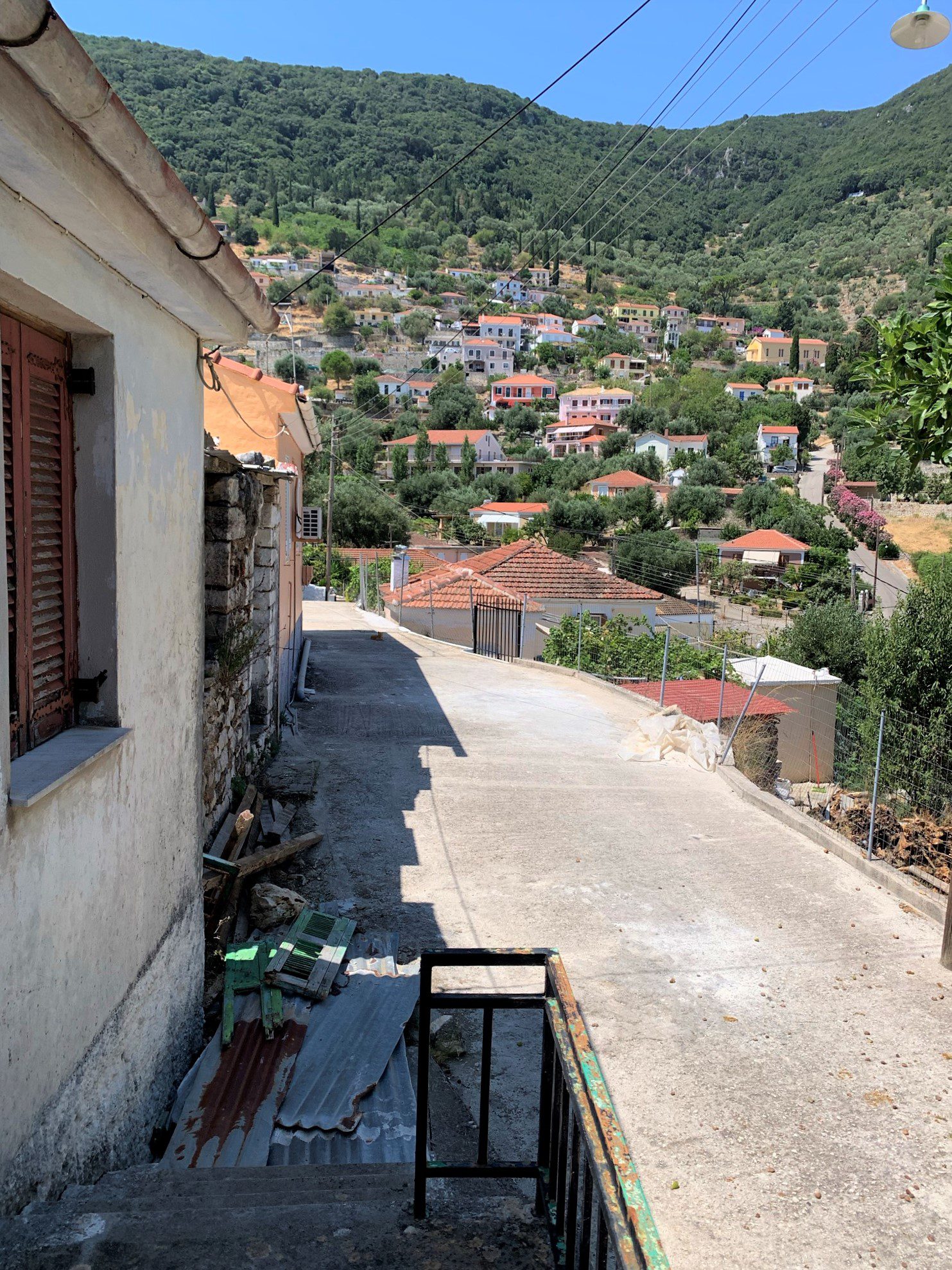Road to house for sale in Ithaca Greece, Perachori