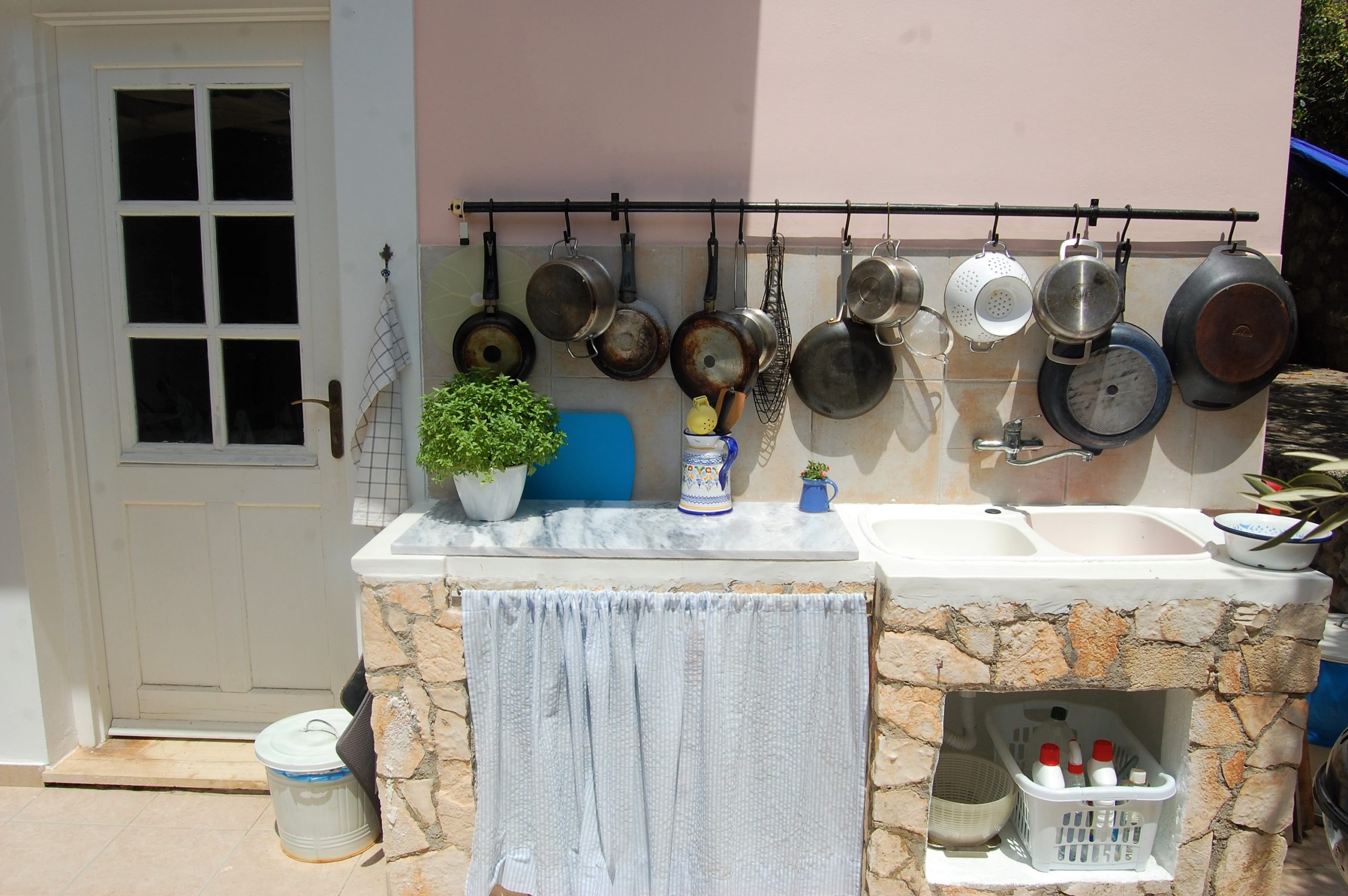 Bbq area of house for sale in Ithaca Greece, Vathi