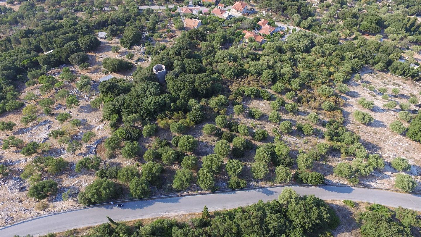 Aerial views of land for sale in Ithaca Greece, Stavros