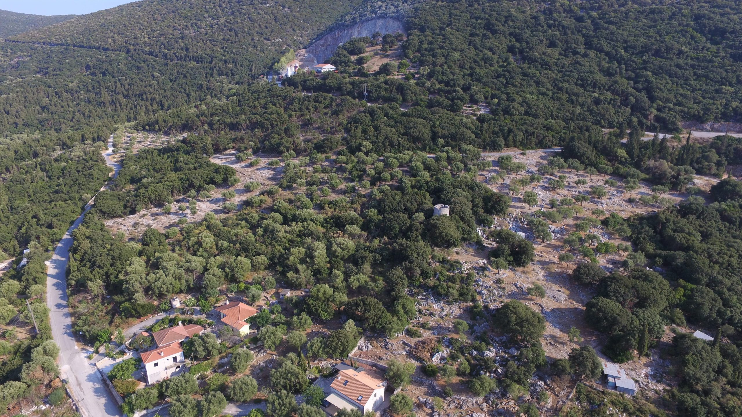 Aerial views of land for sale in Ithaca Greece, Stavros