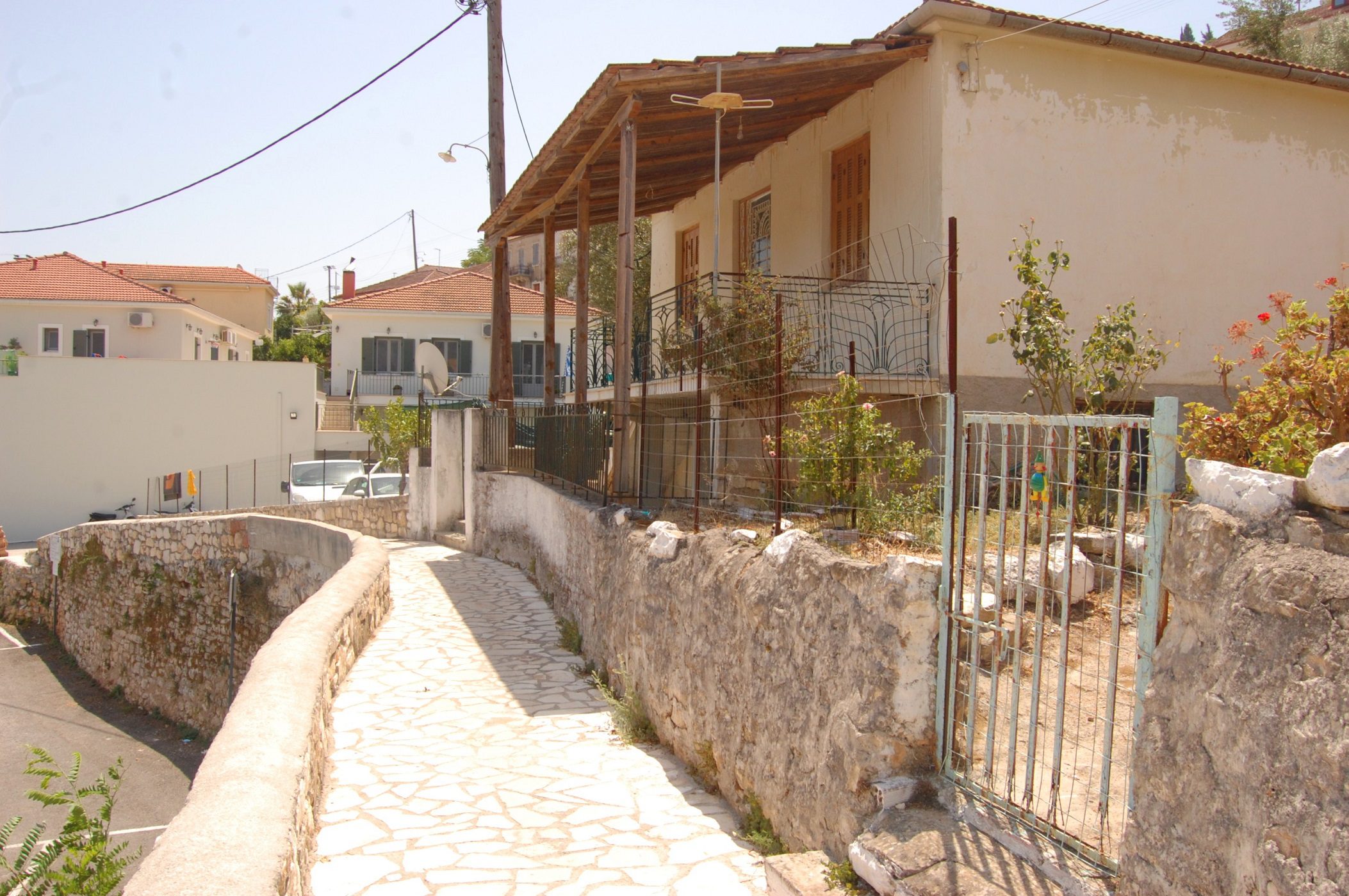 Entrance to land for sale in Ithaca Greece, Vathi