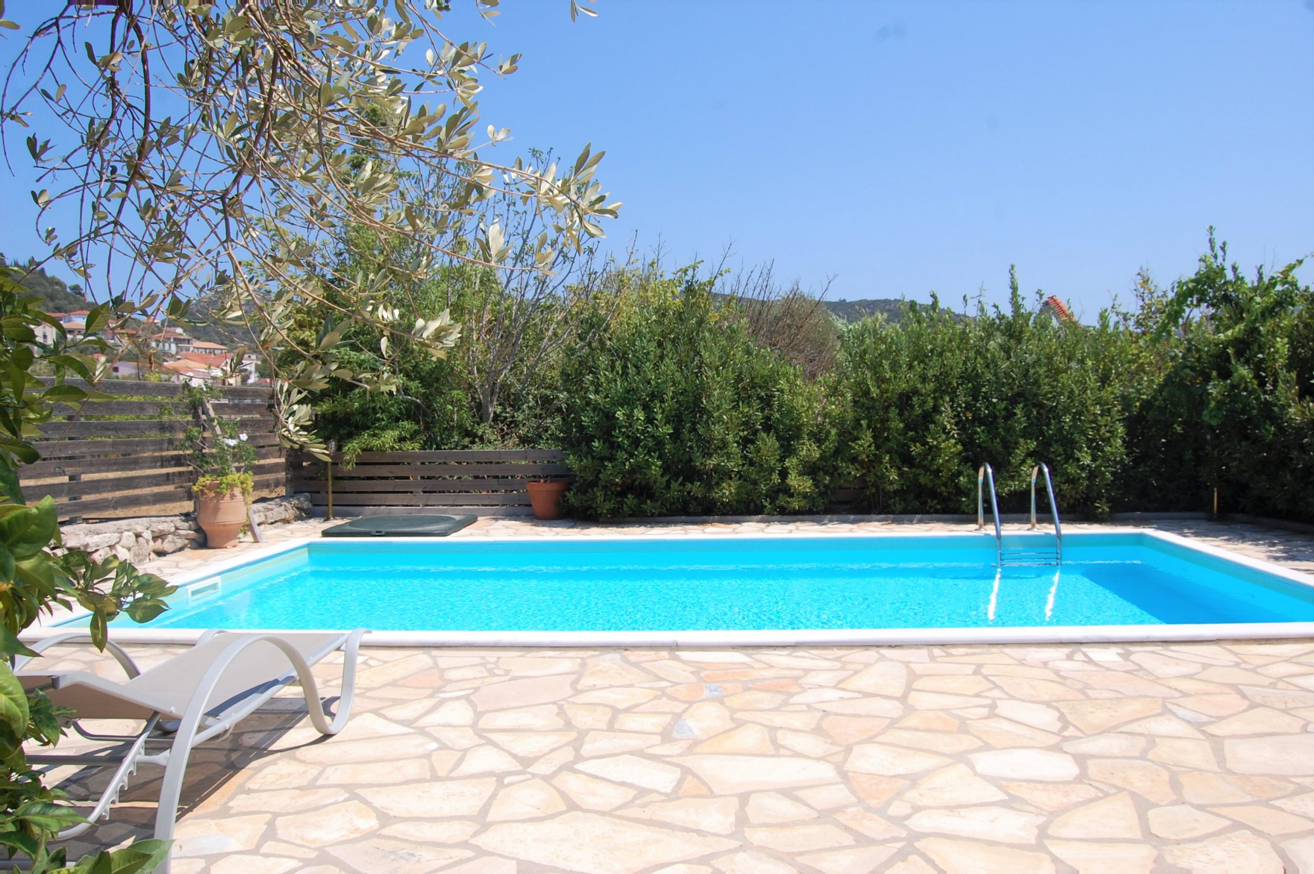 Swimming pool of house for rent in Ithaca Greece, Vathi