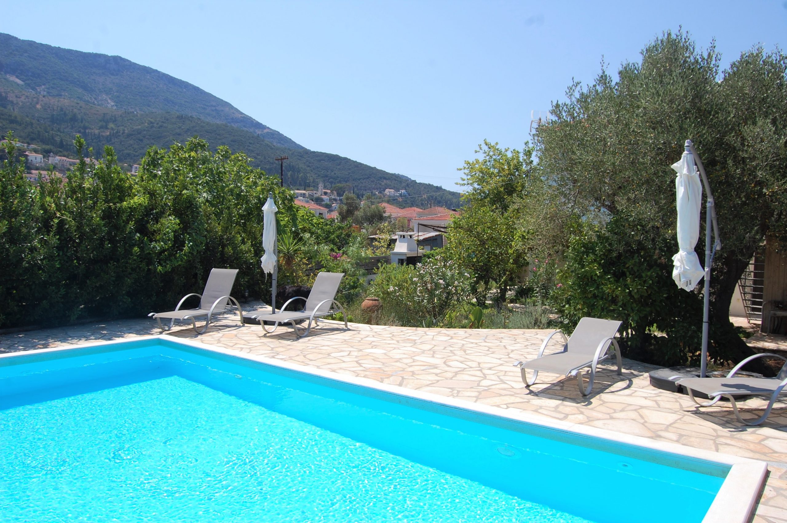 Swimming pool of house for rent in Ithaca Greece, Vathi