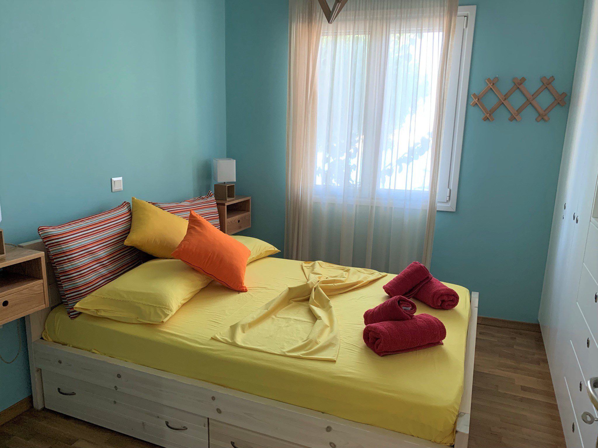 Bedroom of bottom apartment for rent in Ithaca Greece, Frikes