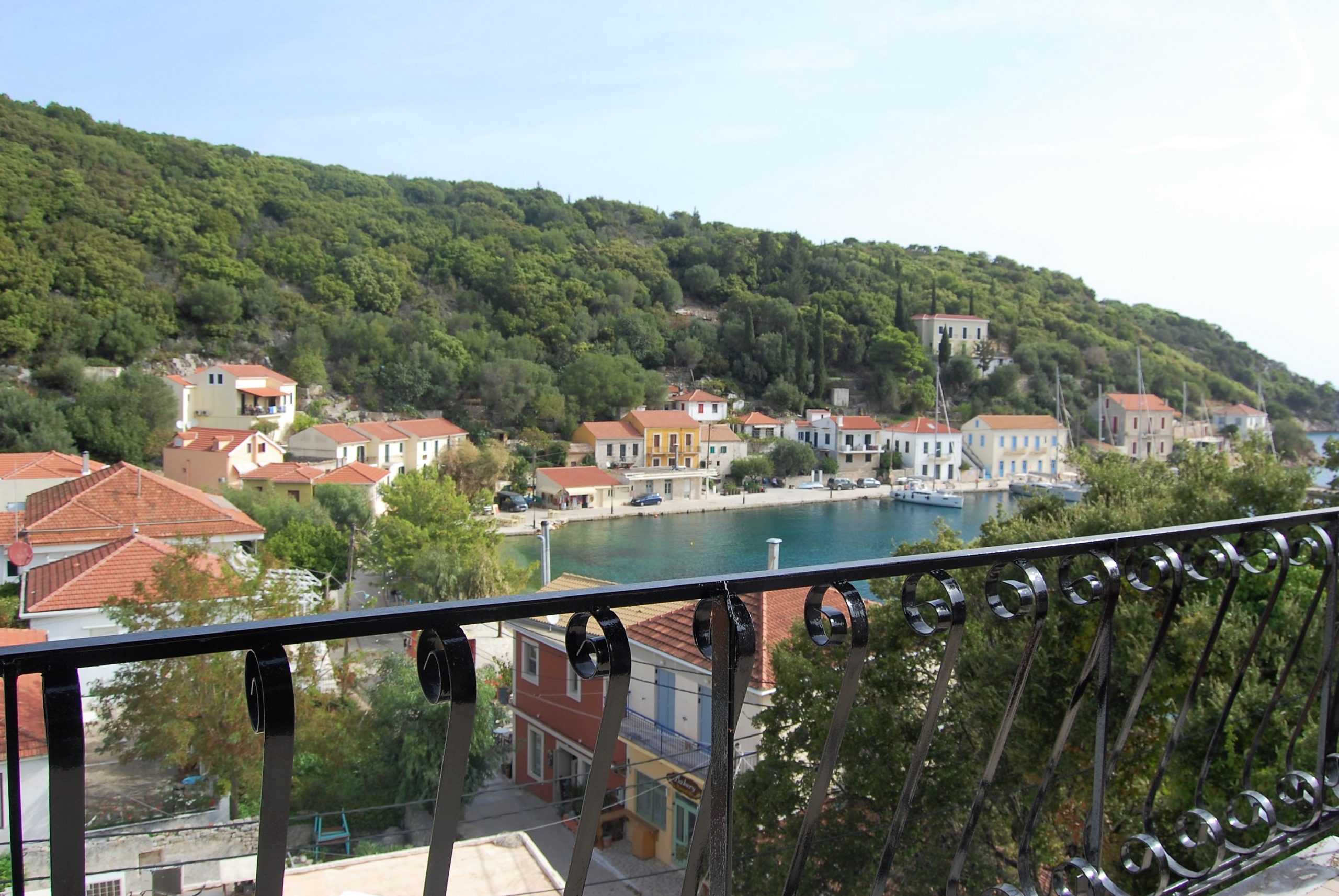 Balcony views of apartments for sale in Ithaca Greece, Kioni