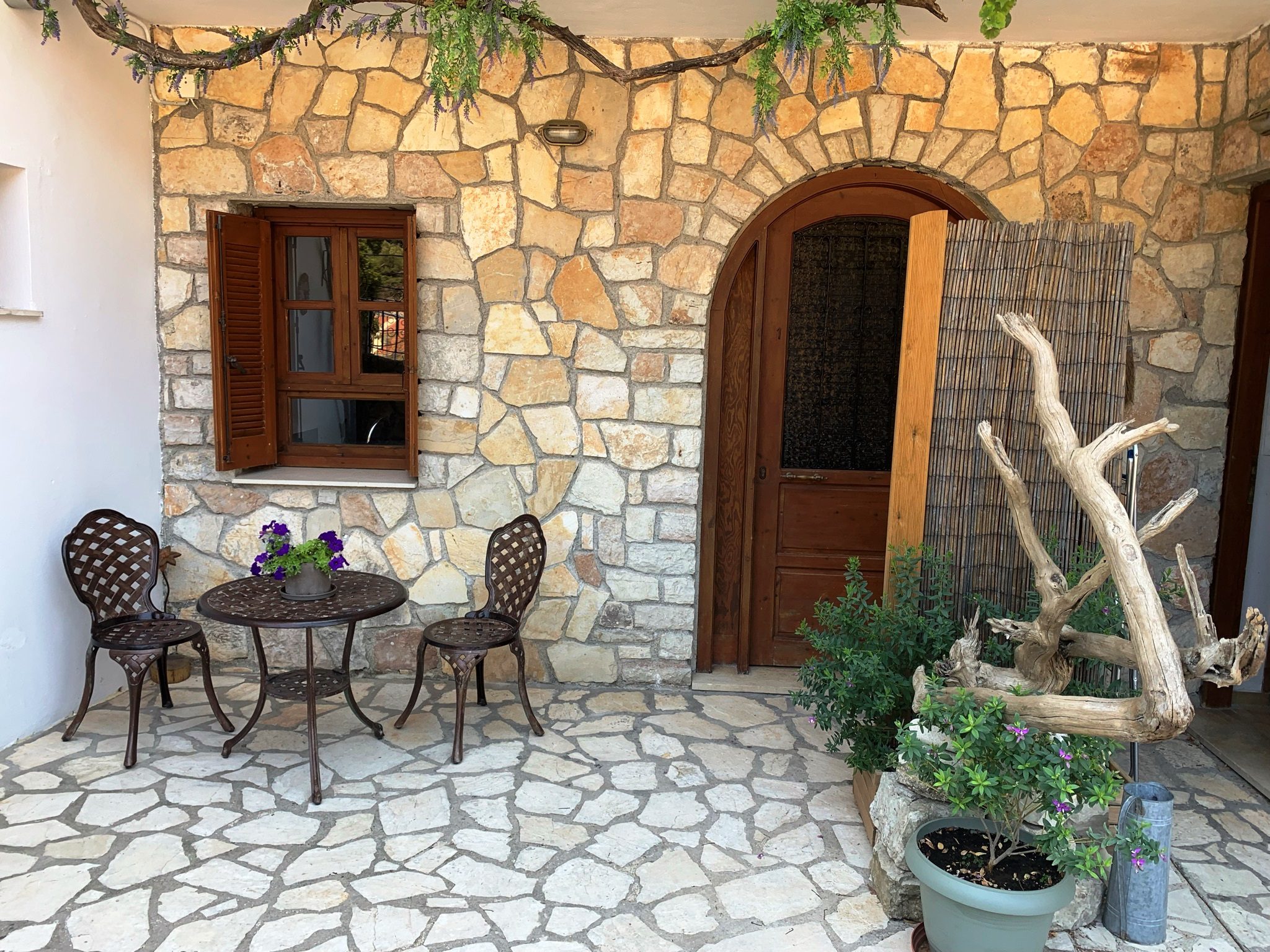 Stone terrace apartments for sale in Ithaca Greece, Kioni