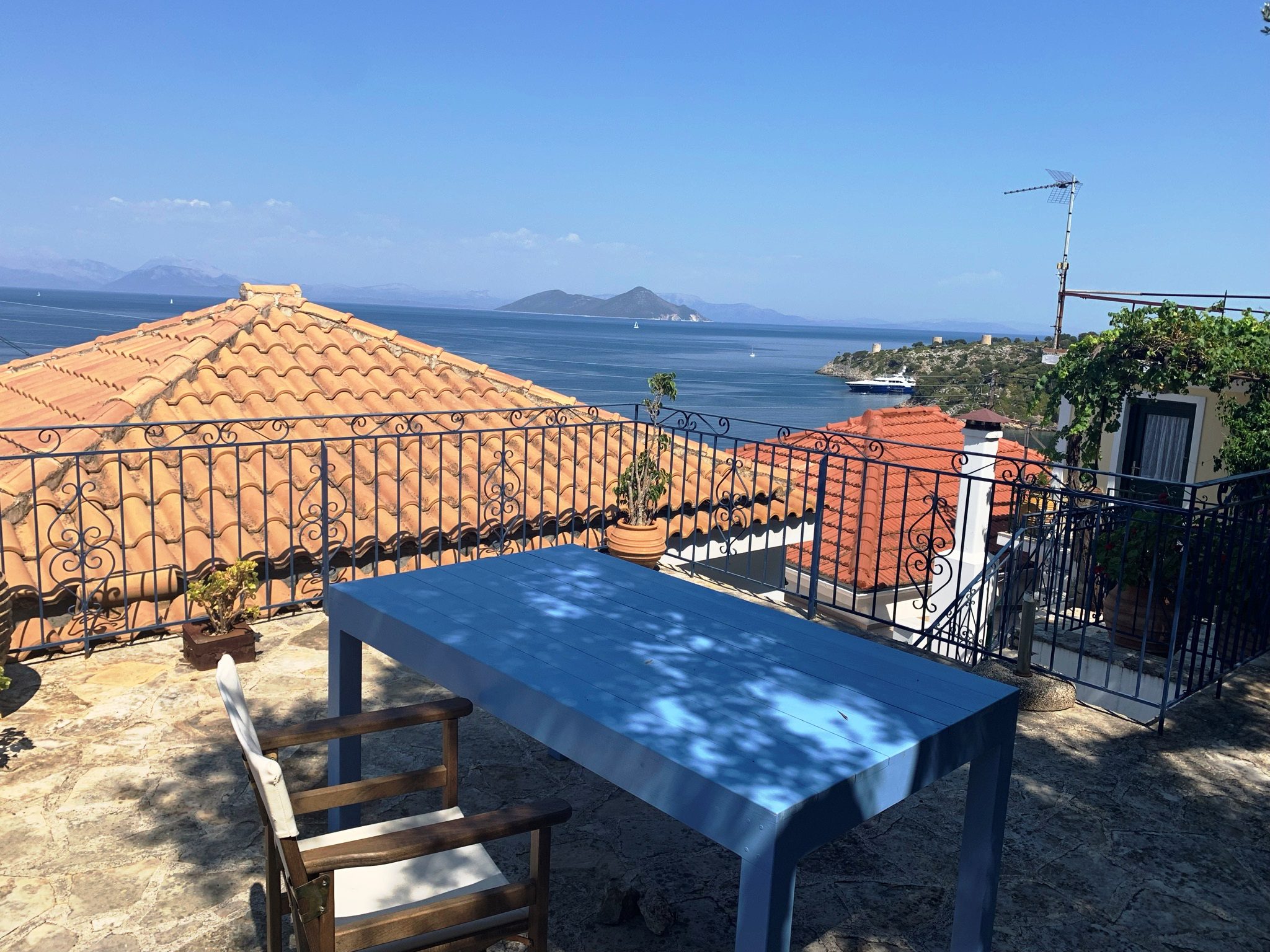 Top terrace of house for rent in Ithaca Greece, Kioni
