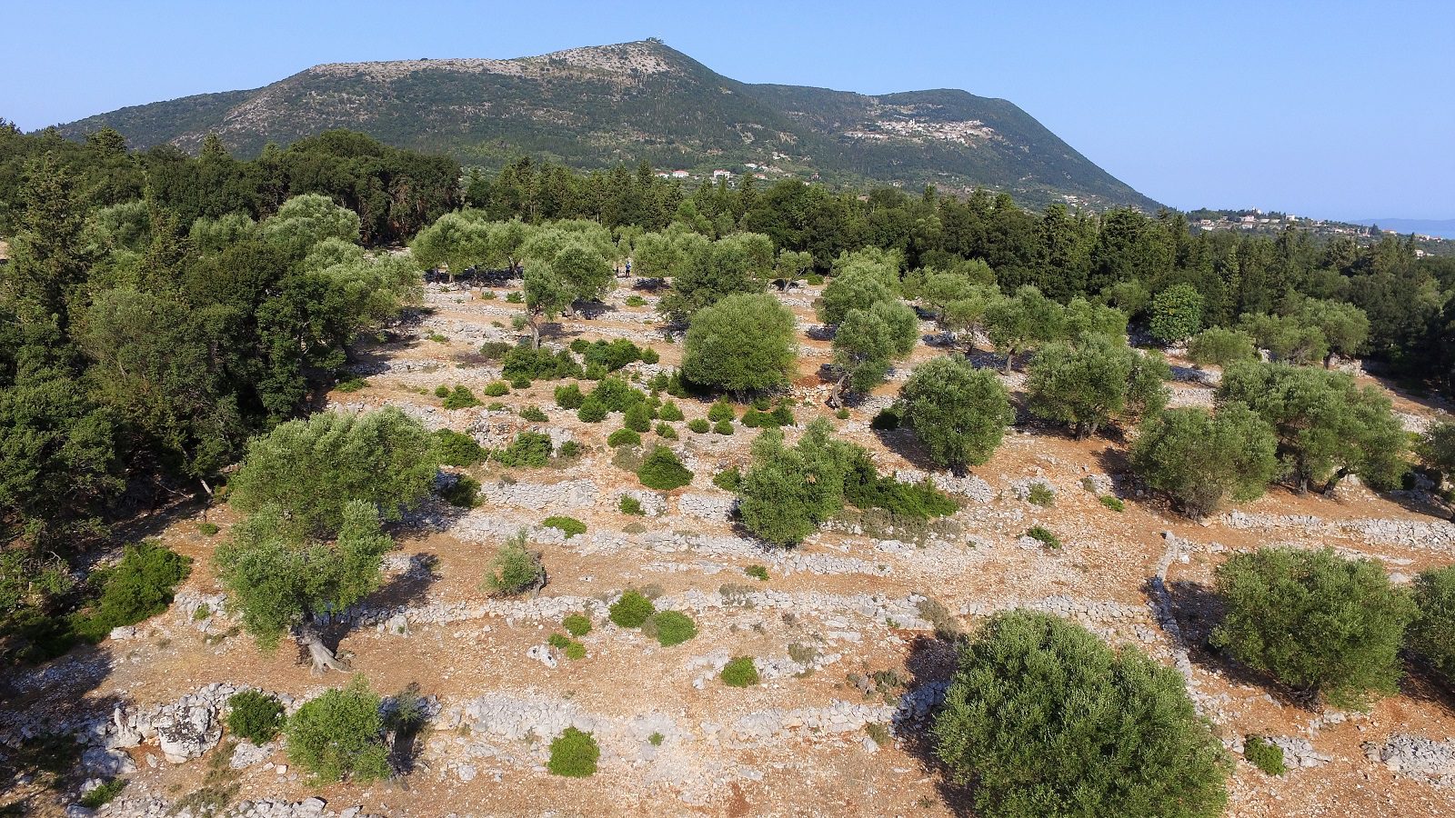 Aerial views of land for sale Ithaca Greece, Stavros