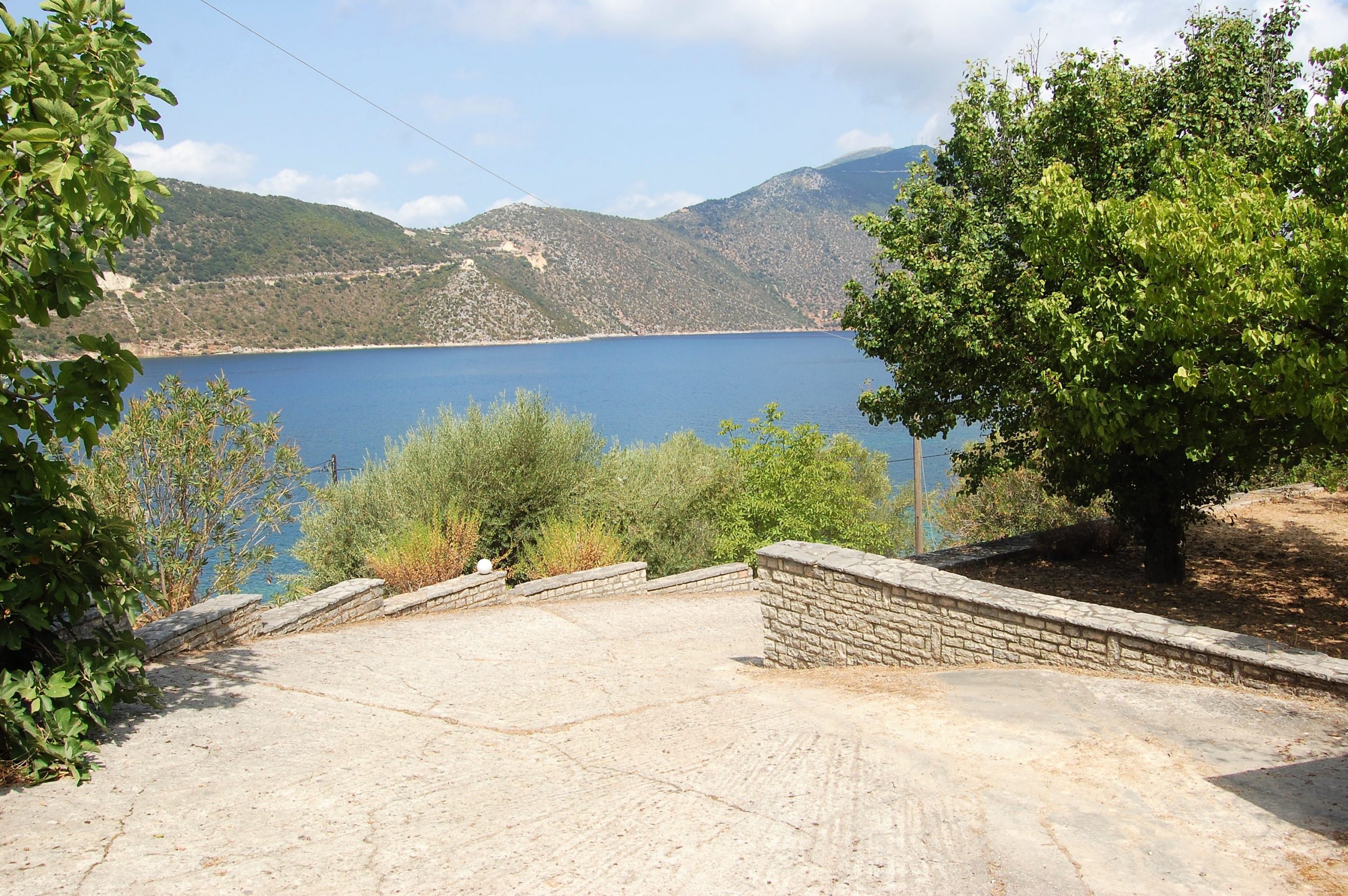 Drive way of house for sale Ithaca Greece, Aetos