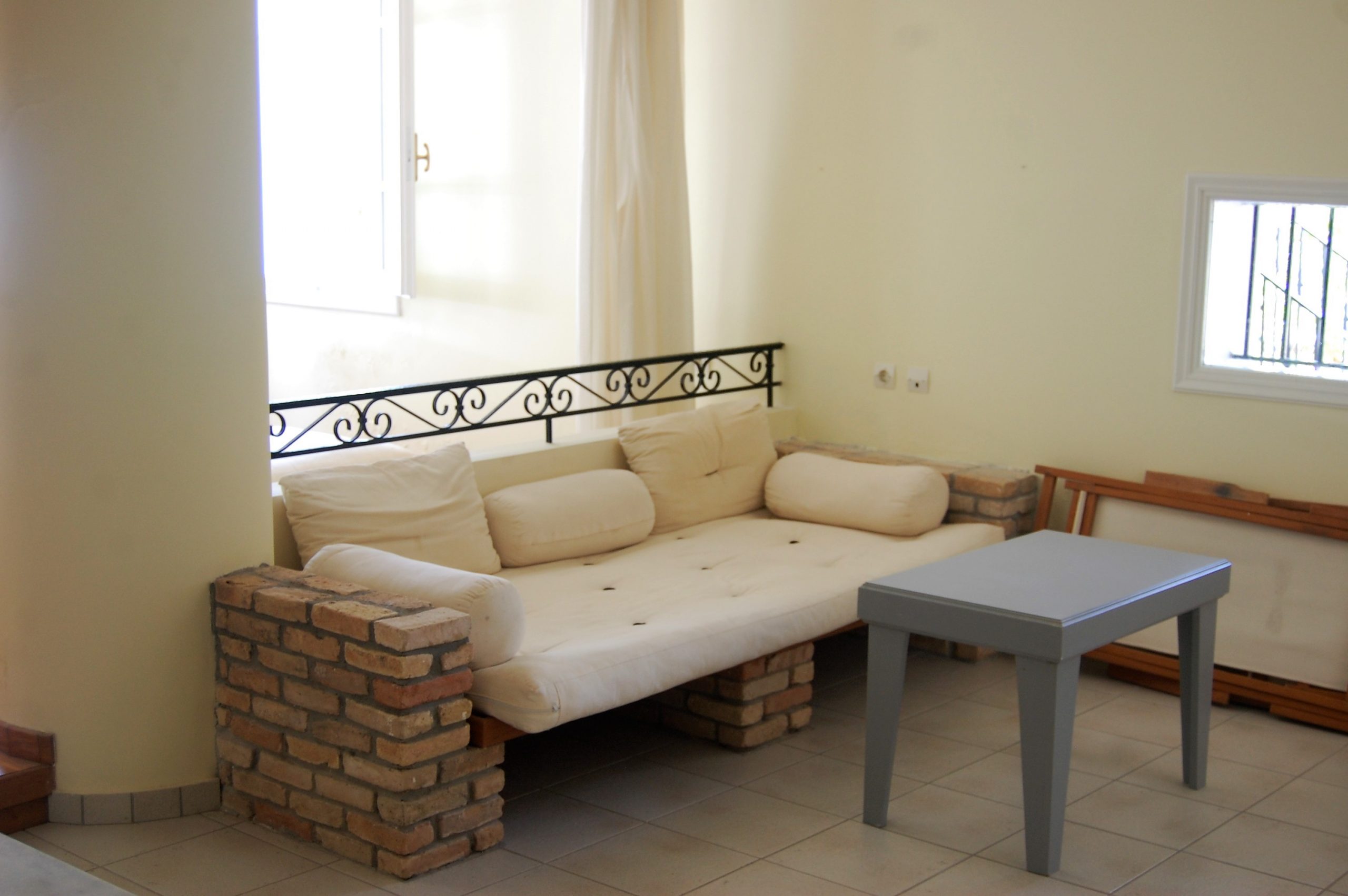 Lounge of studio below house for sale Ithaca Greece, Aetos