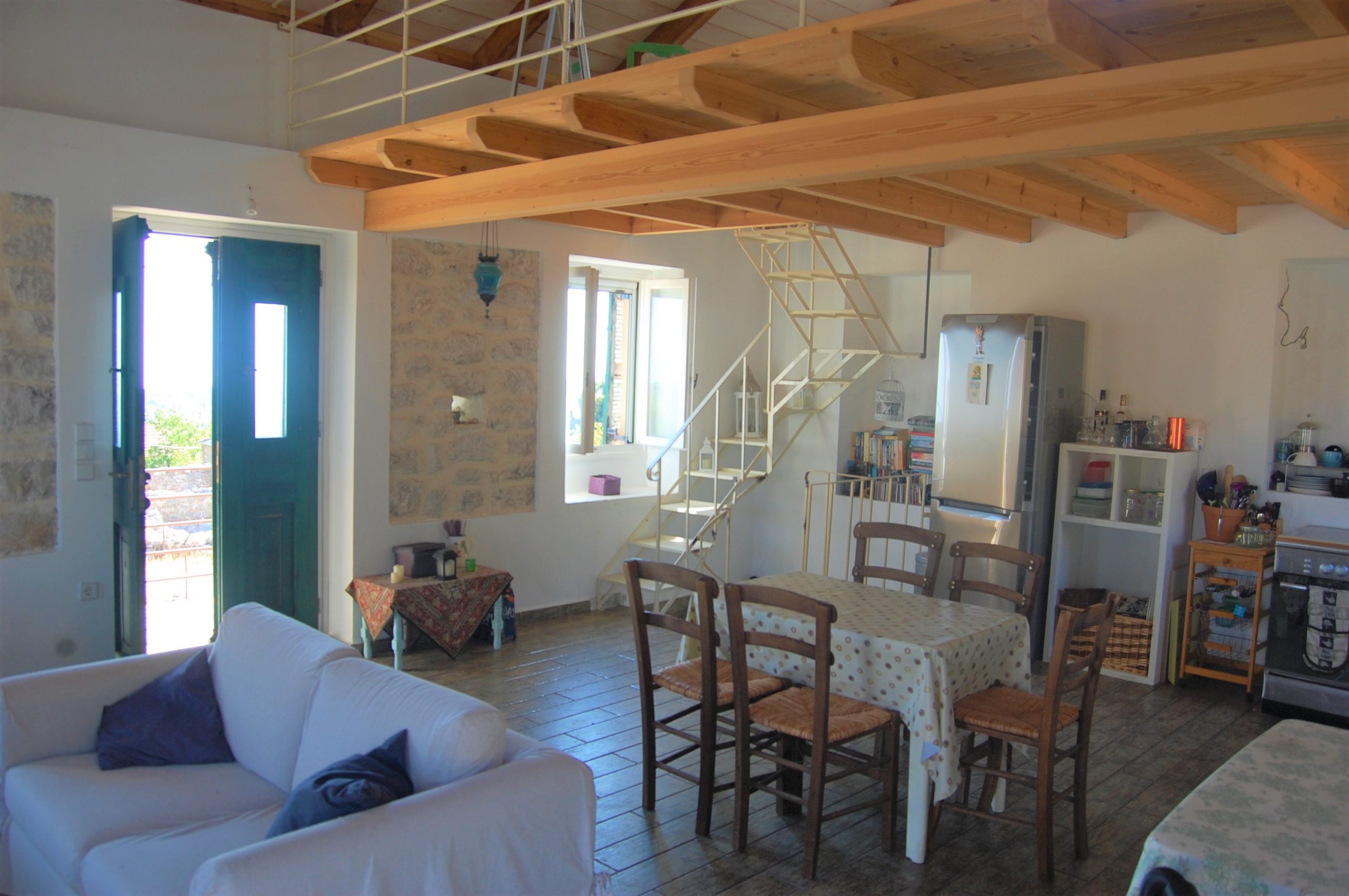 Living room area of house for sale Ithaca Greece, Anoghi