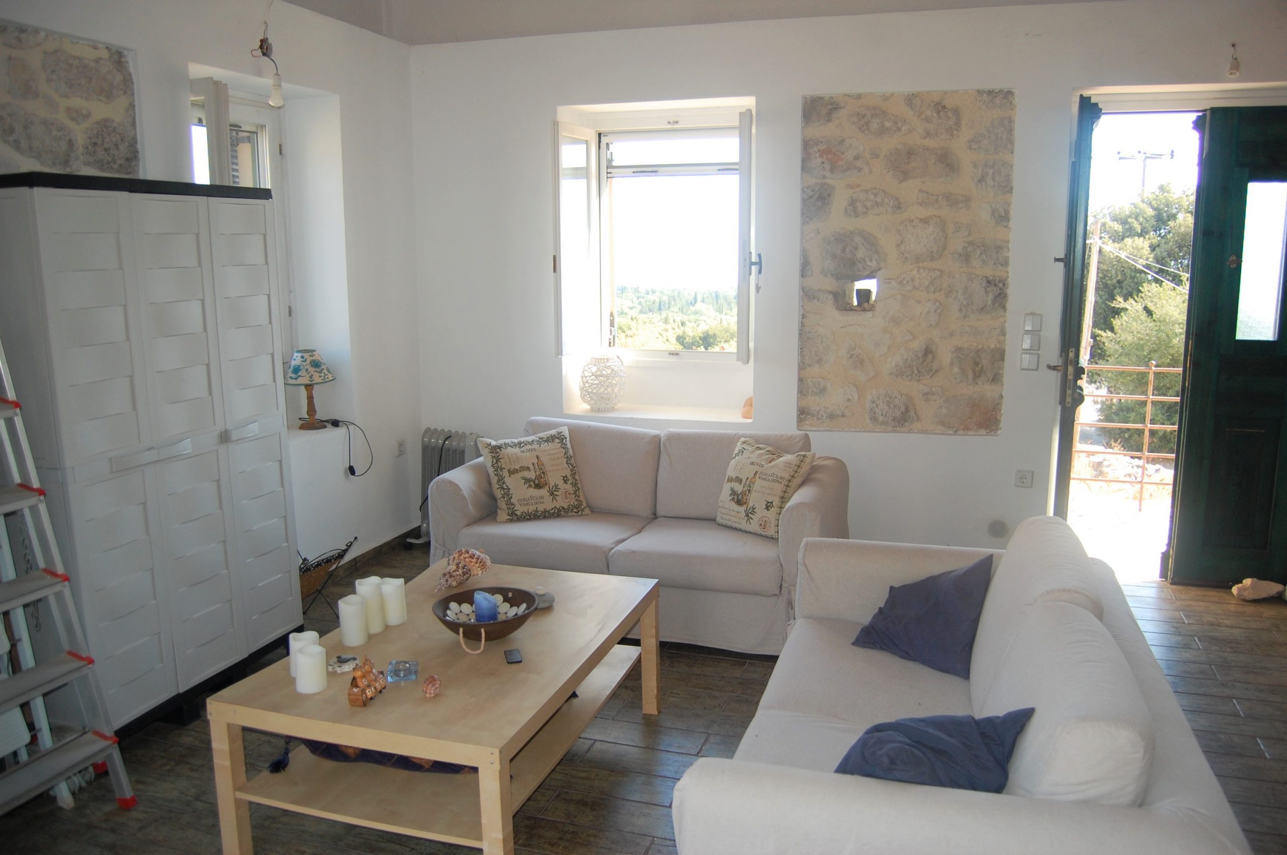 Living room area of house for sale Ithaca Greece, Anoghi