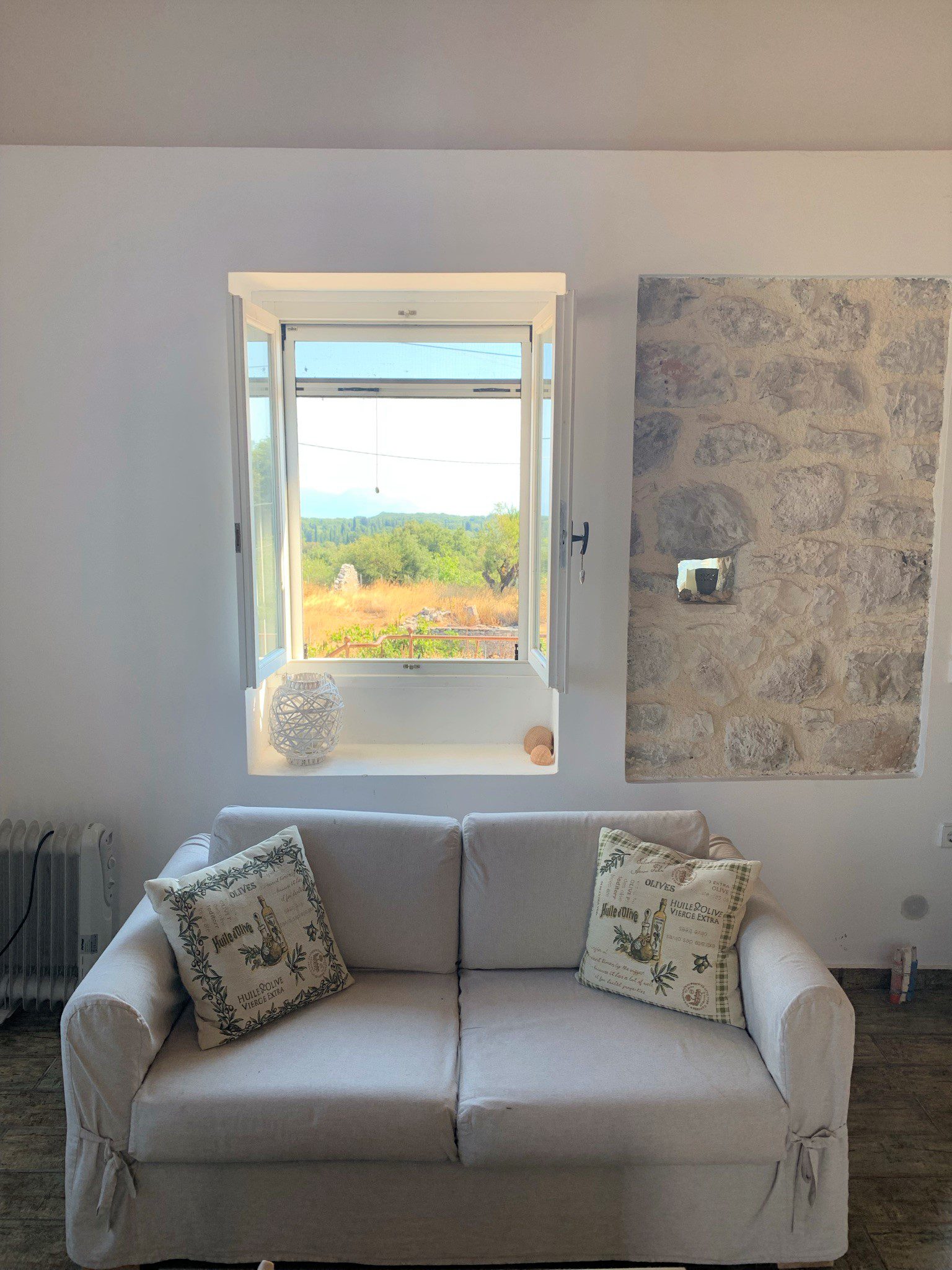 Living room of house for sale Ithaca Greece, Anoghi