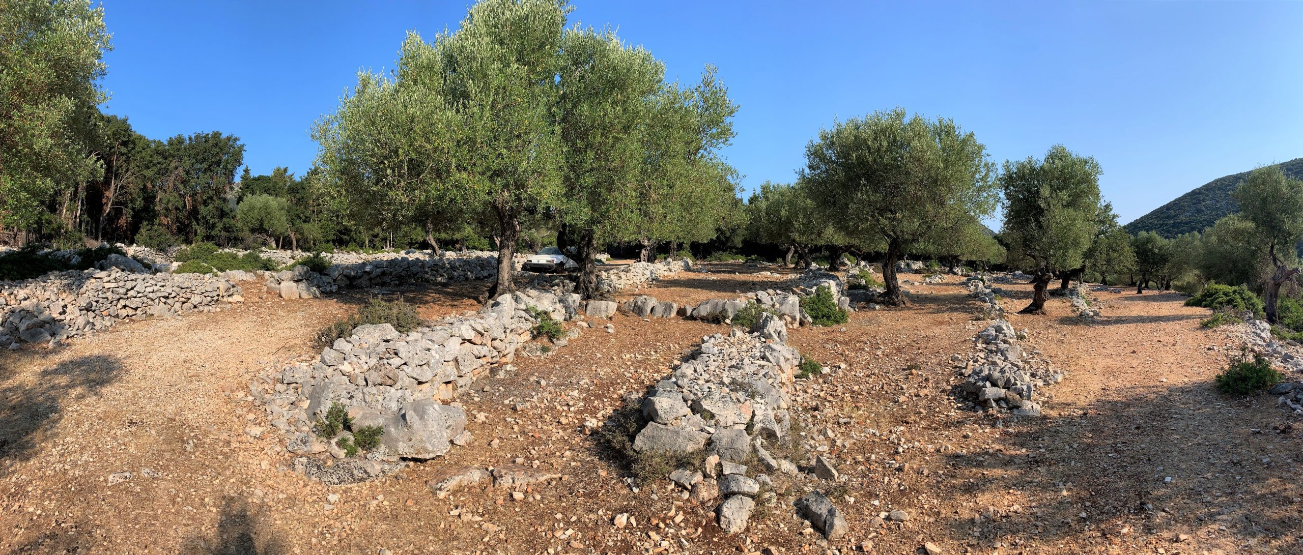 Landscape and terrain of land for sale Ithaca Greece, Stavros