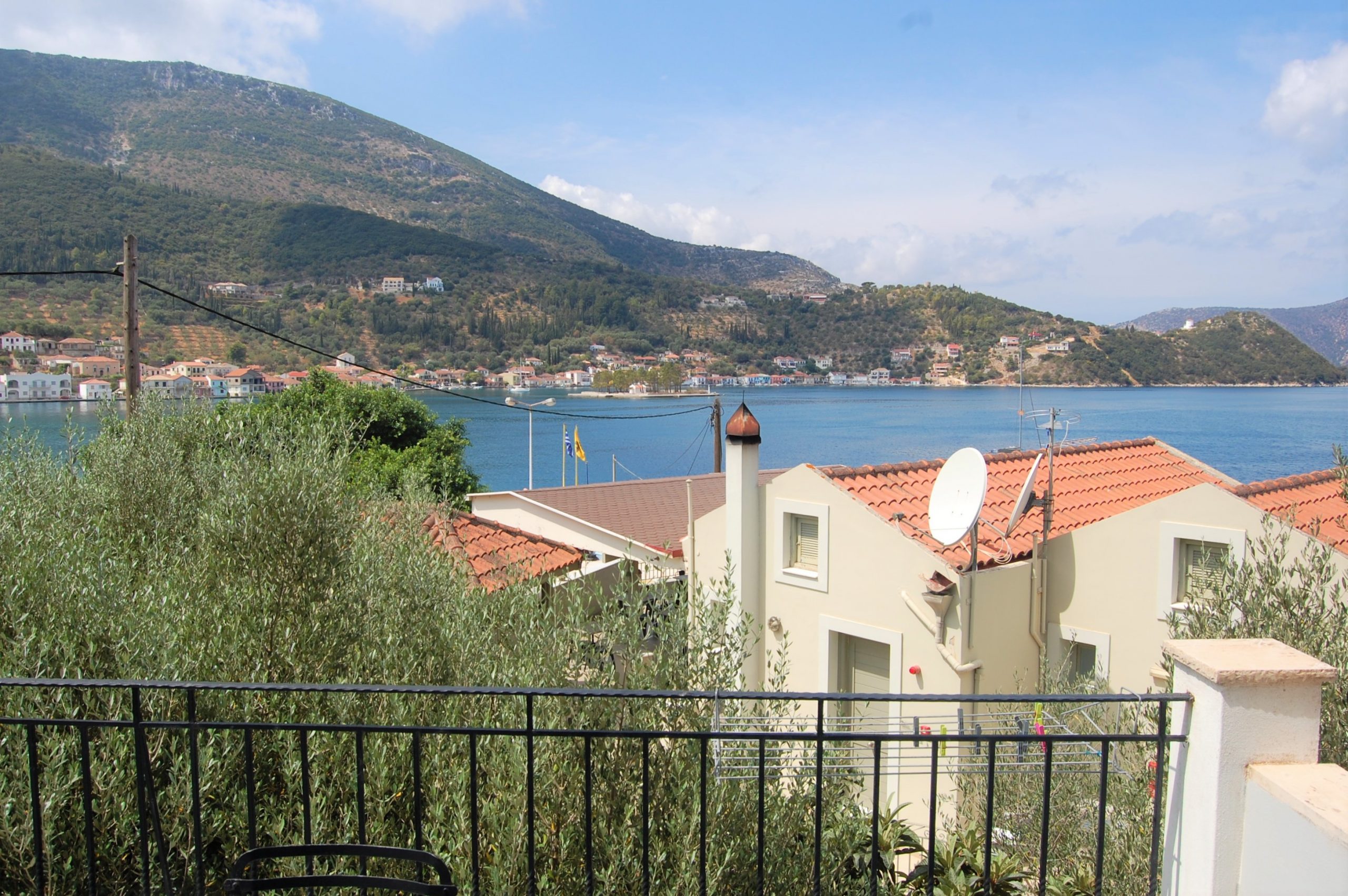 Views from outdoor space of house for sale Ithaca Greece, Vathi