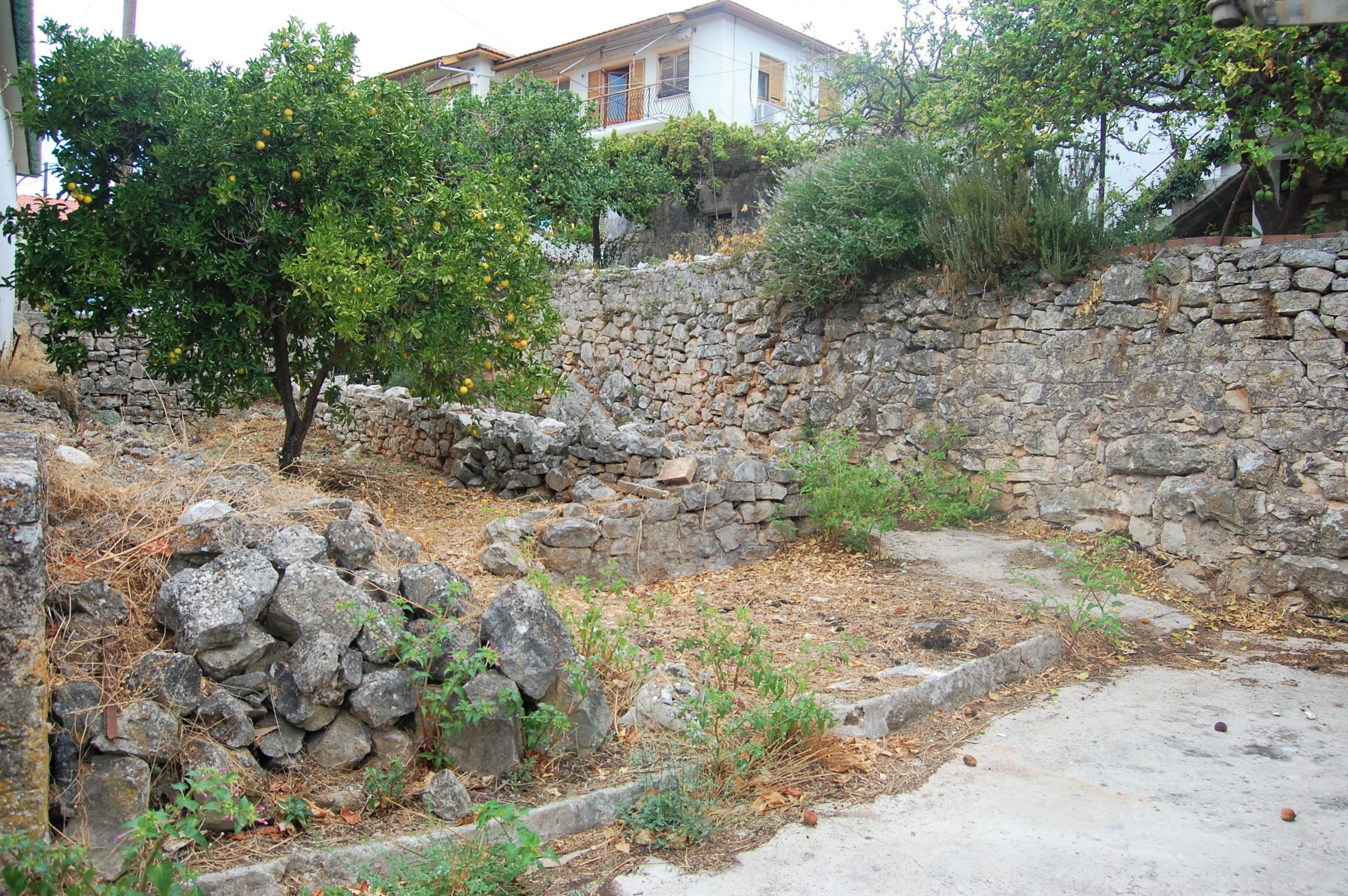 Garden and path leading to house for sale Ithaca Greece, Vathi