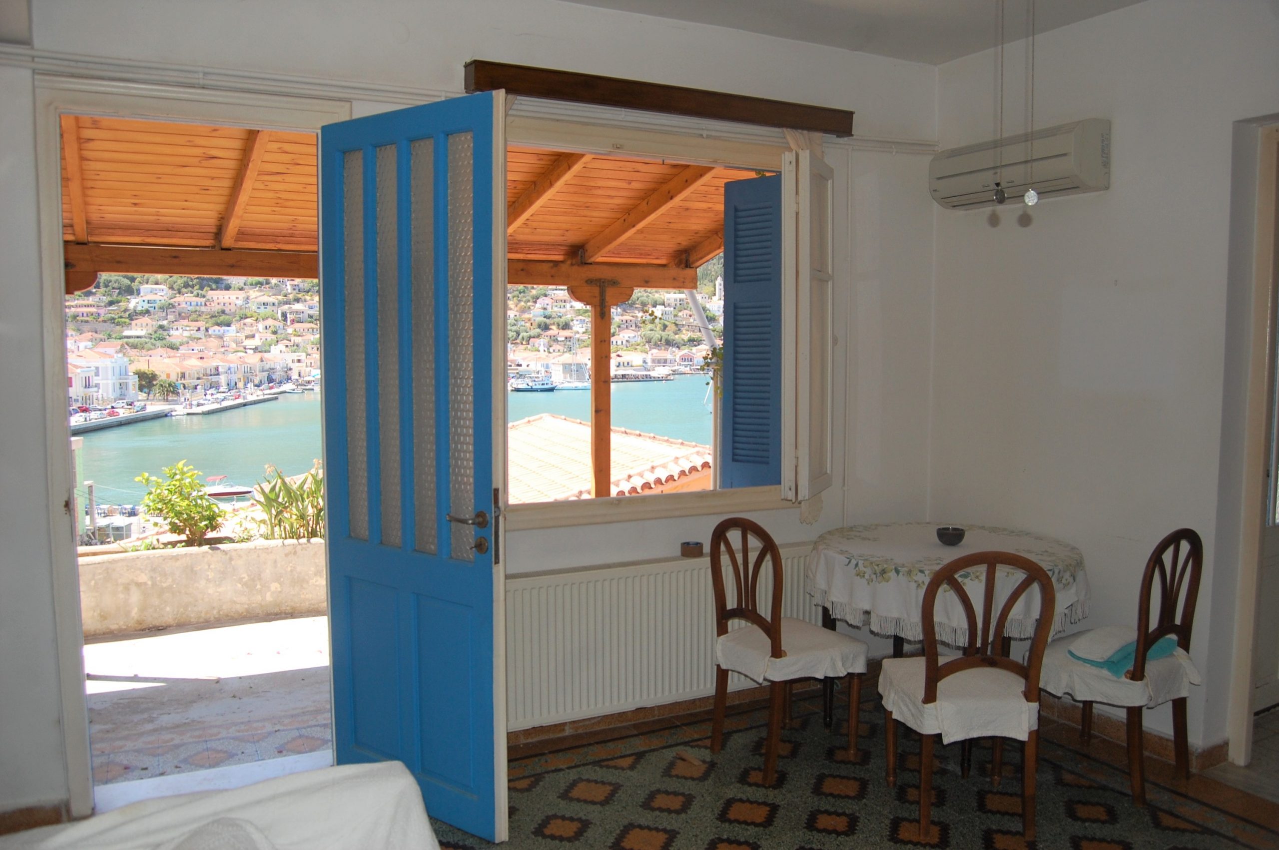 Living room of house for sale Ithaca Greece, Vathi
