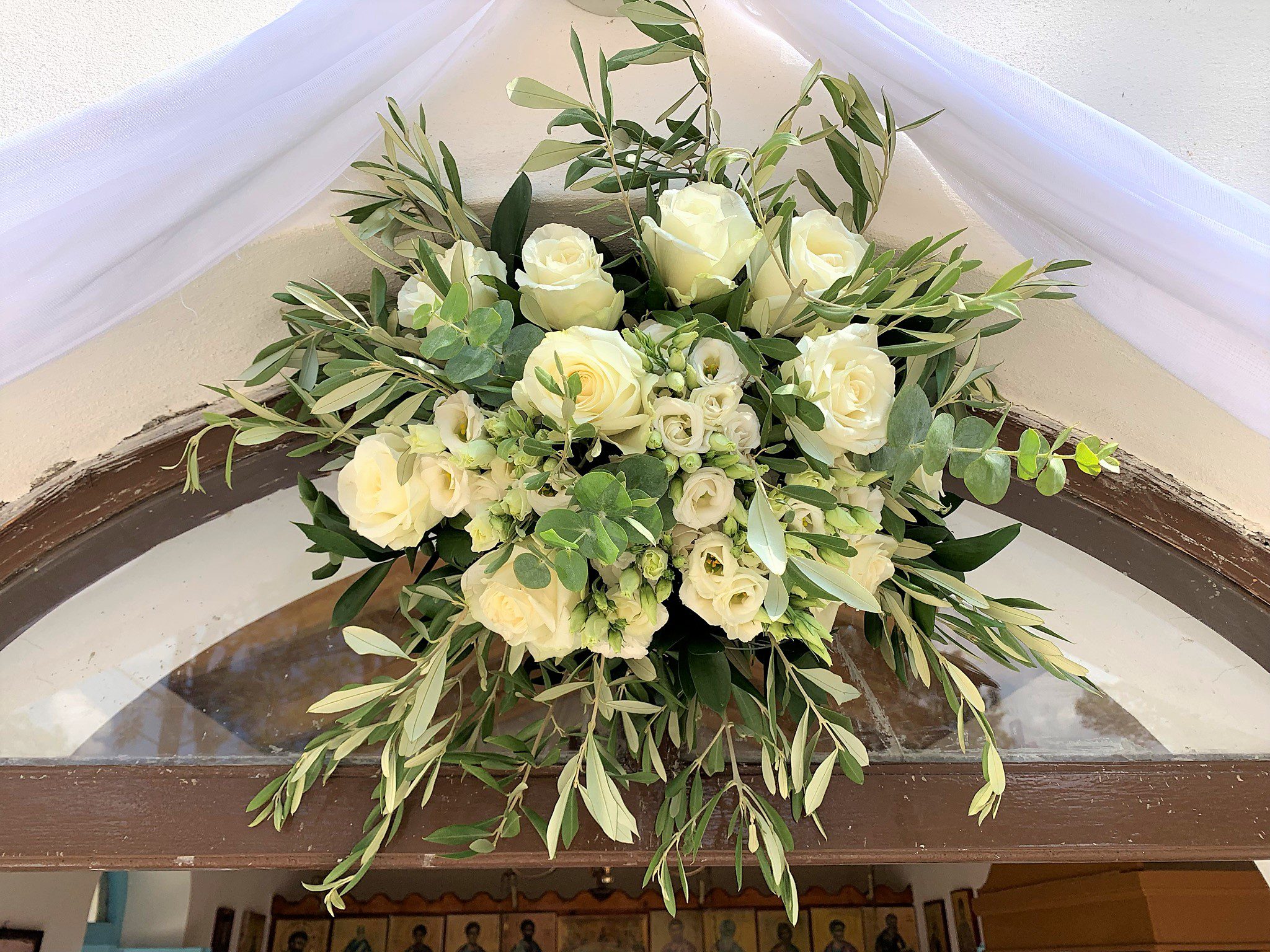 Flower arrangement, wedding Ithaca Greece