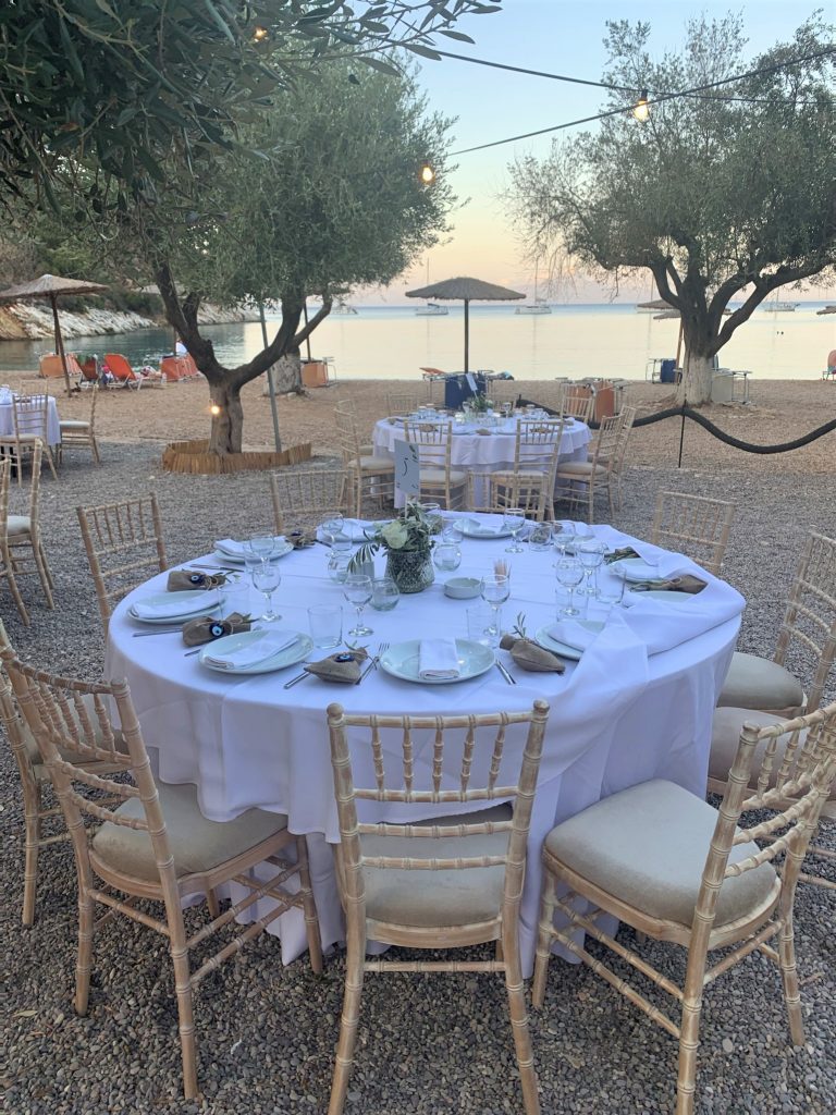 table setting, wedding Ithaca Greece