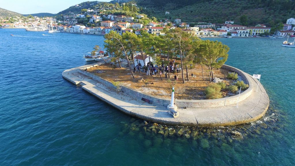 Lazaretto island with guests, wedding Ithaca Greece