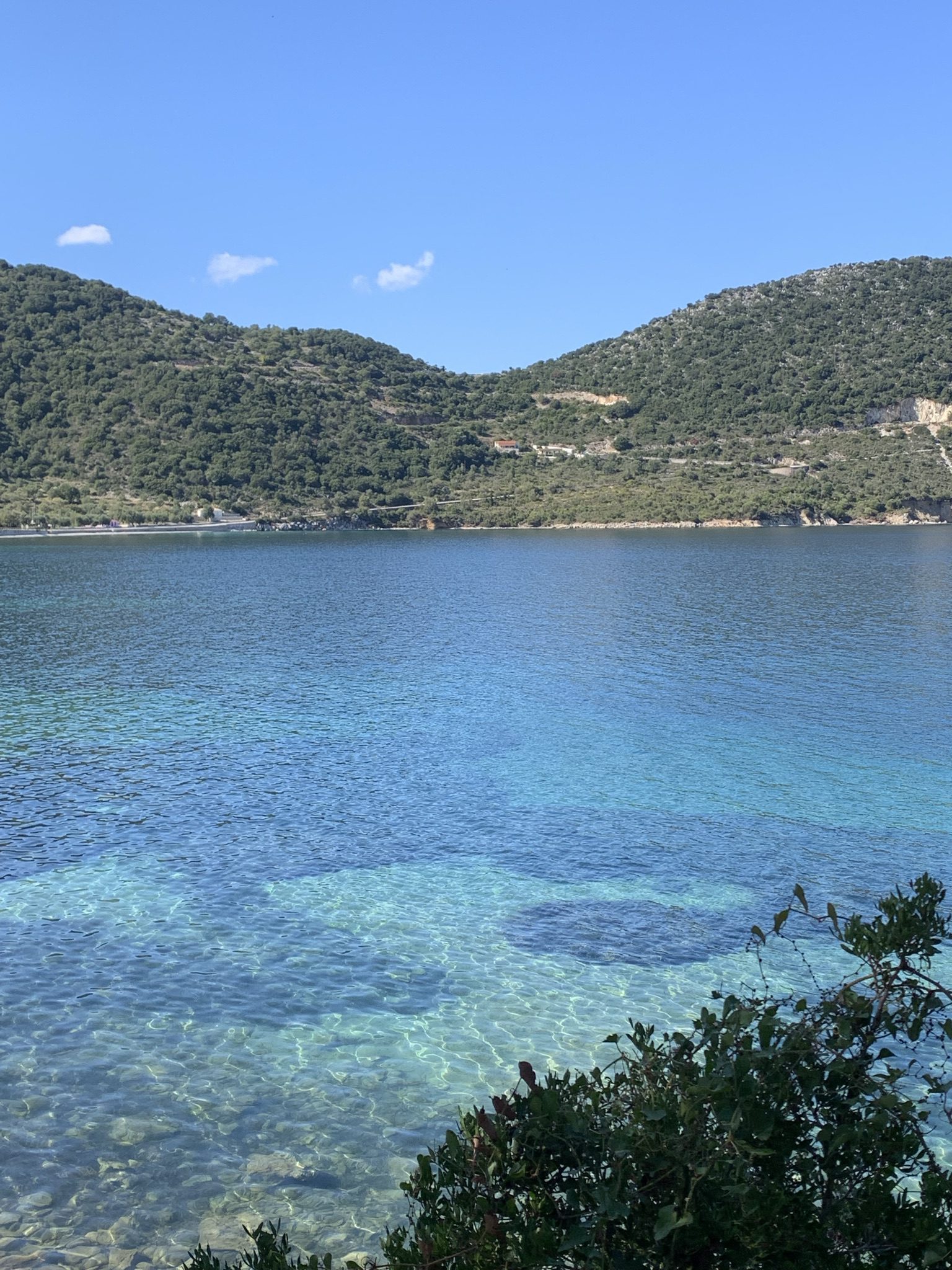 Beach below the house for sale Ithaca Greece, Aetos