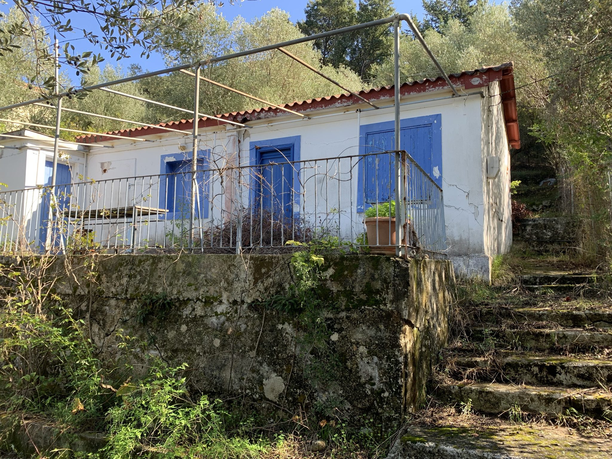 Exterior of house for sale Ithaca Greece, Aetos