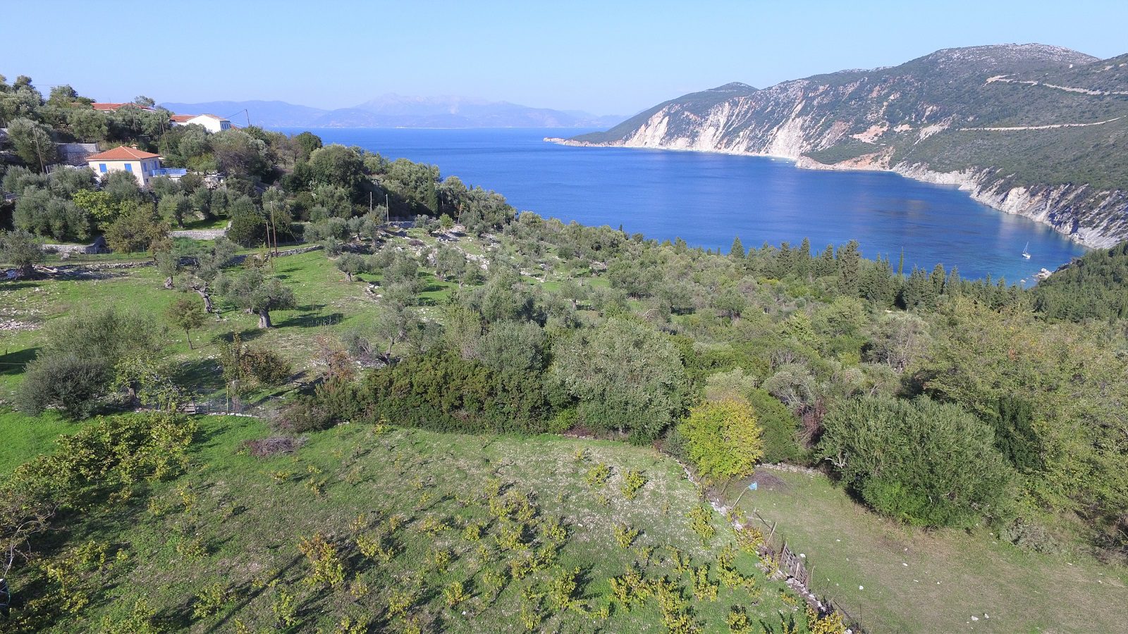 Θέα από οικόπεδο προς πώληση Ιθάκα Ελλάδα, Κολλιερή