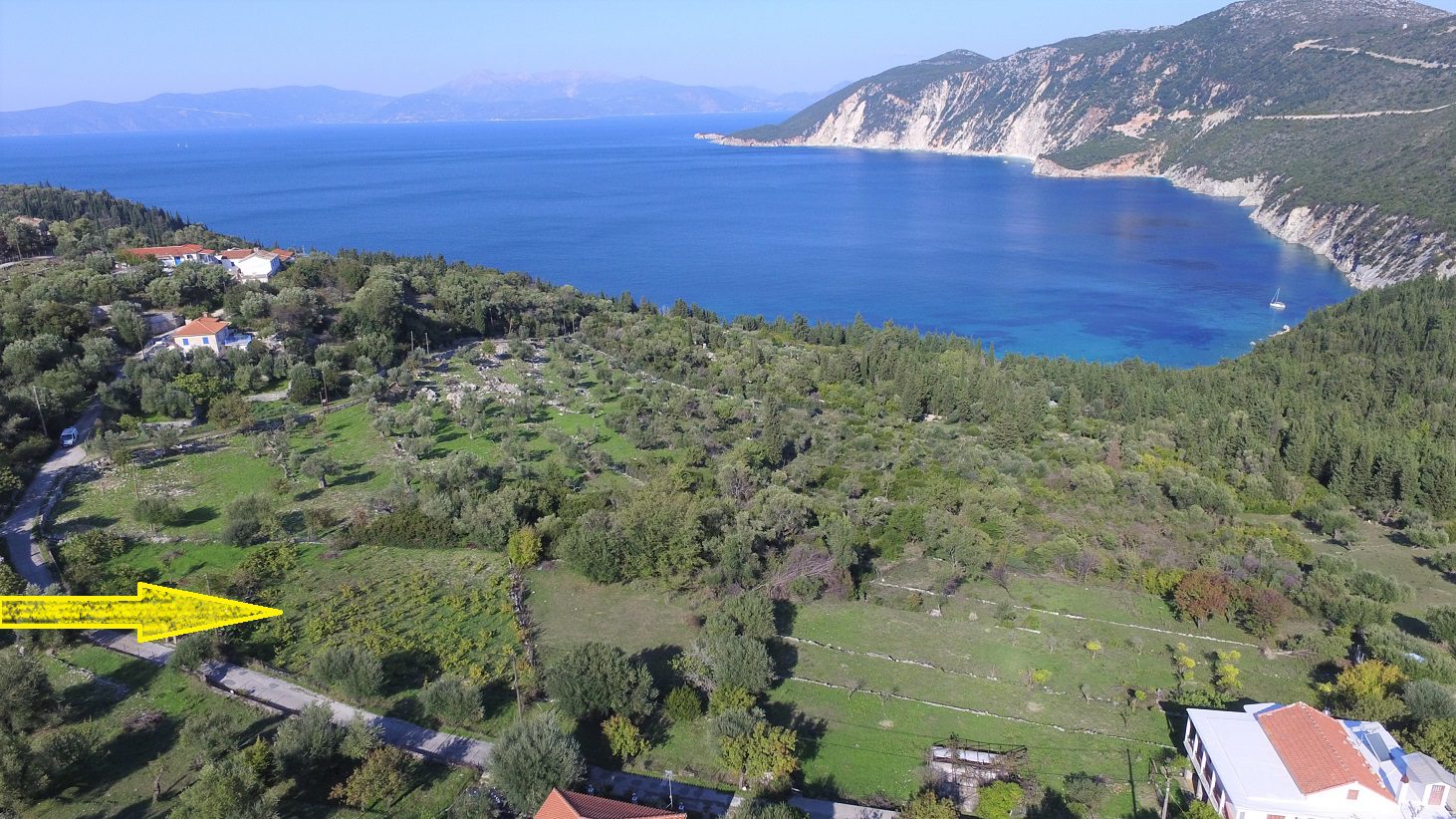 View from land for sale Ithaca Greece, Kolleri