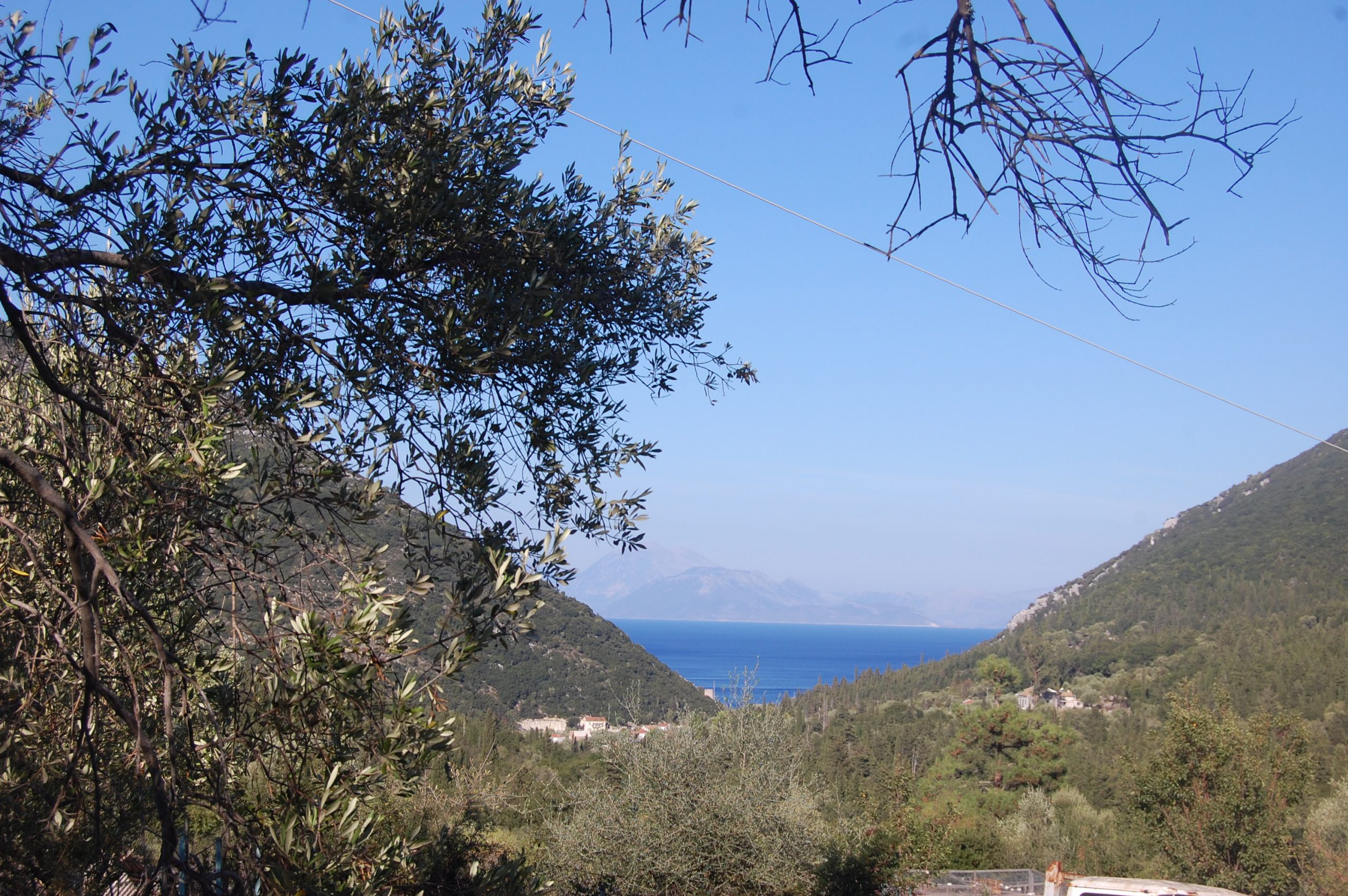 Distant sea views from house for sale Ithaca Greece, Stavros