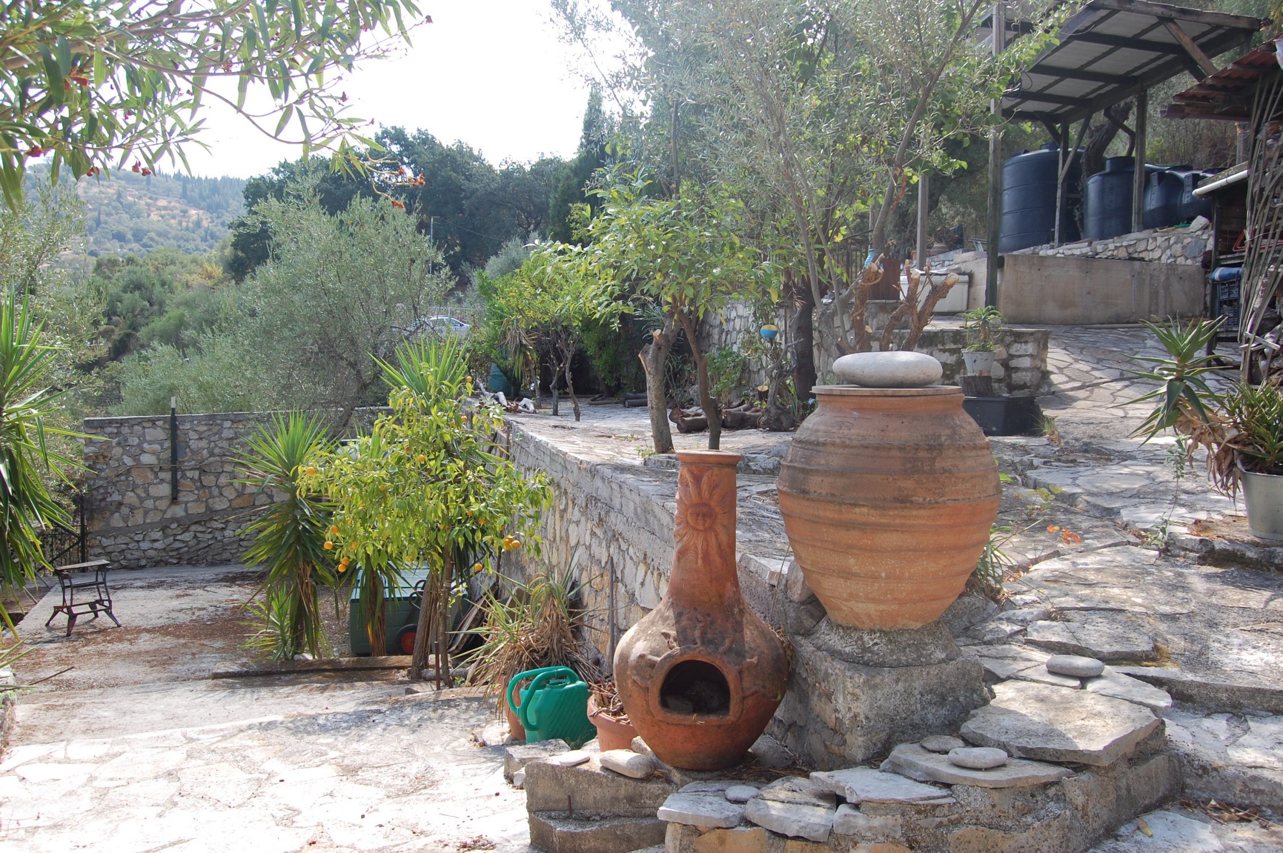 Outdoor spaces of house for sale on Ithaca Greece, Vathi