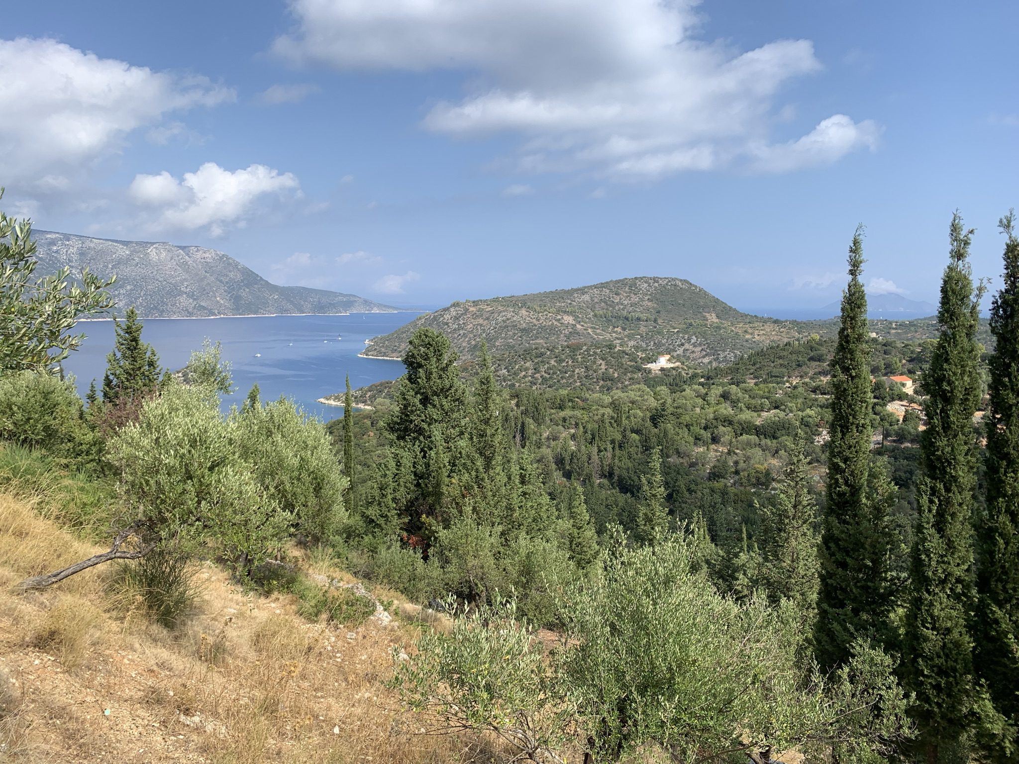 Sea views from house for sale on Ithaca Greece, Vathi