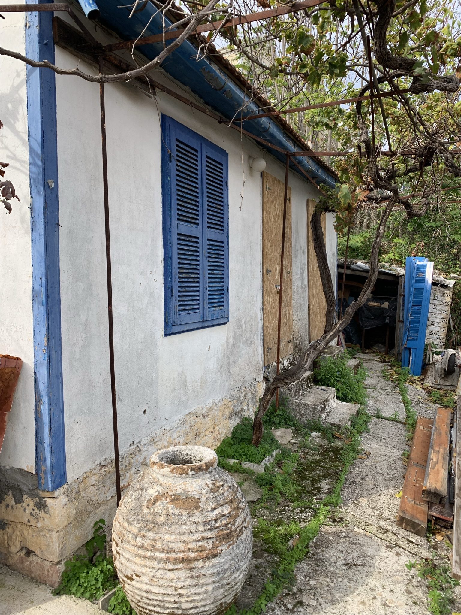 Exterior of house for sale on Ithaca Greece, Vathi