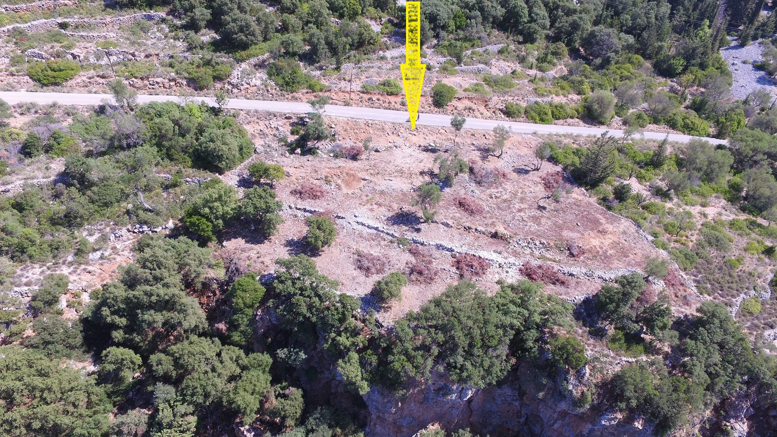 Aerial view of land for sale on Ithaca Greece, Lefki