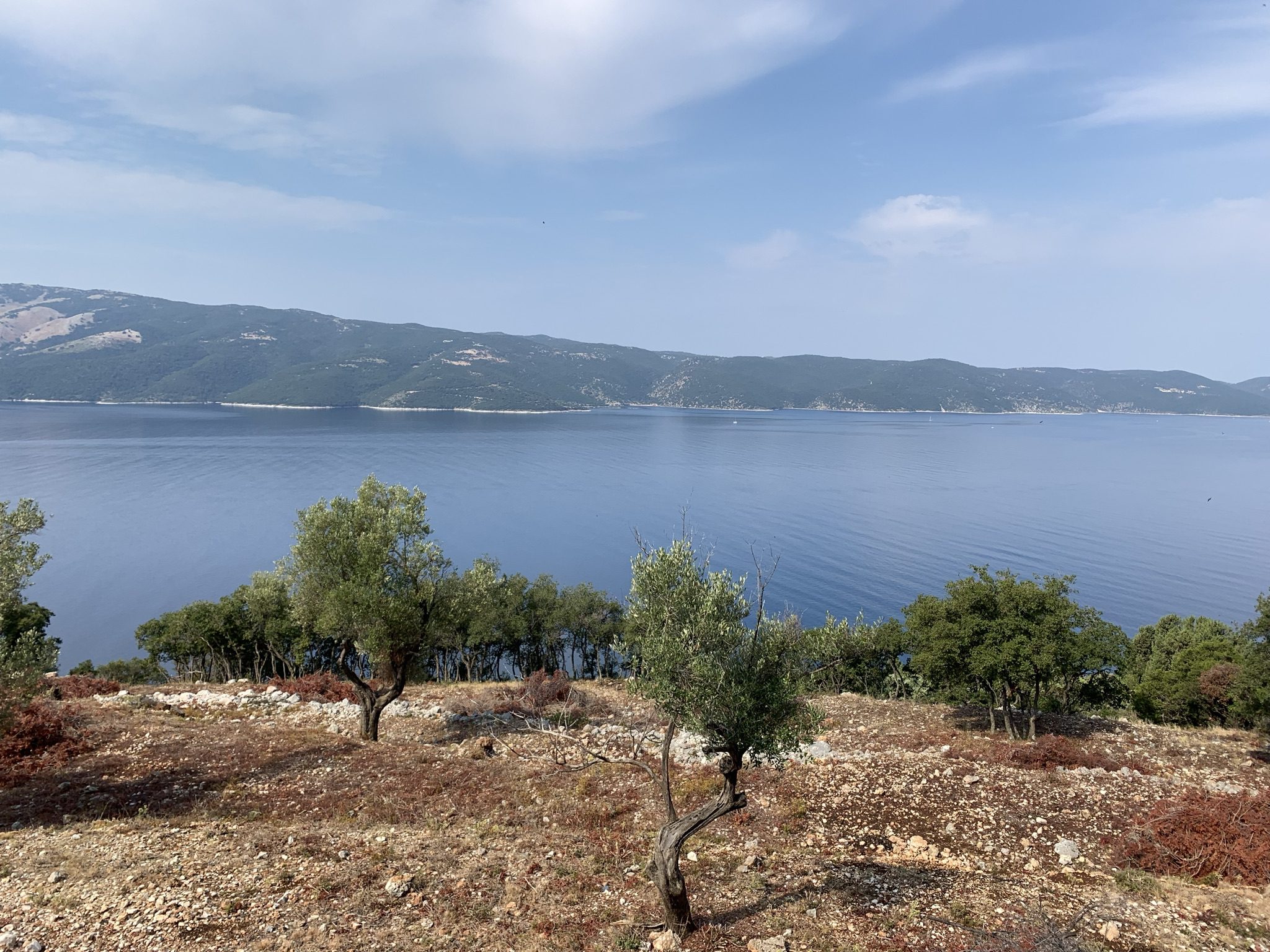 View from land for sale on Ithaca Greece, Lefki