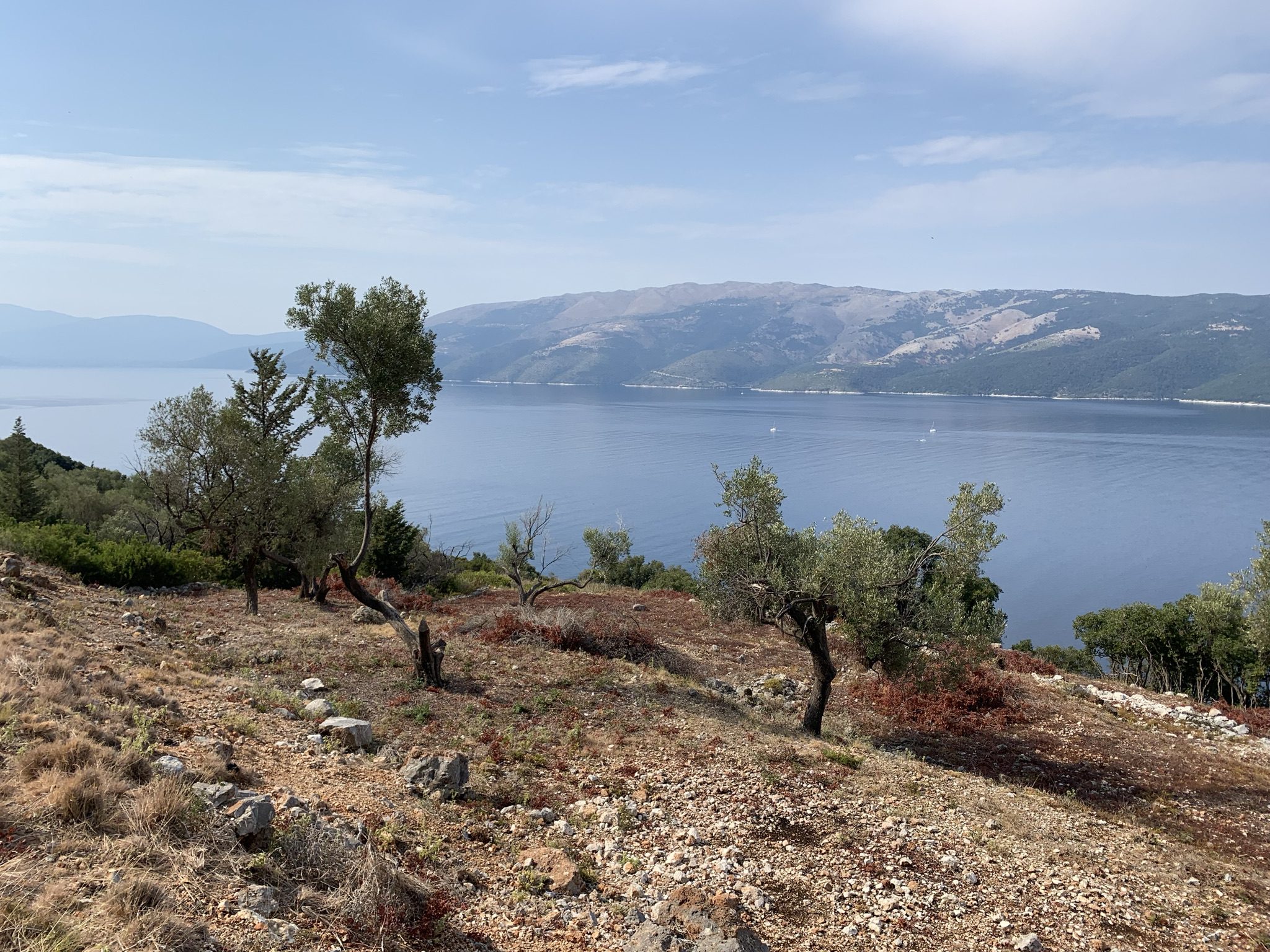 View from land for sale on Ithaca Greece, Lefki