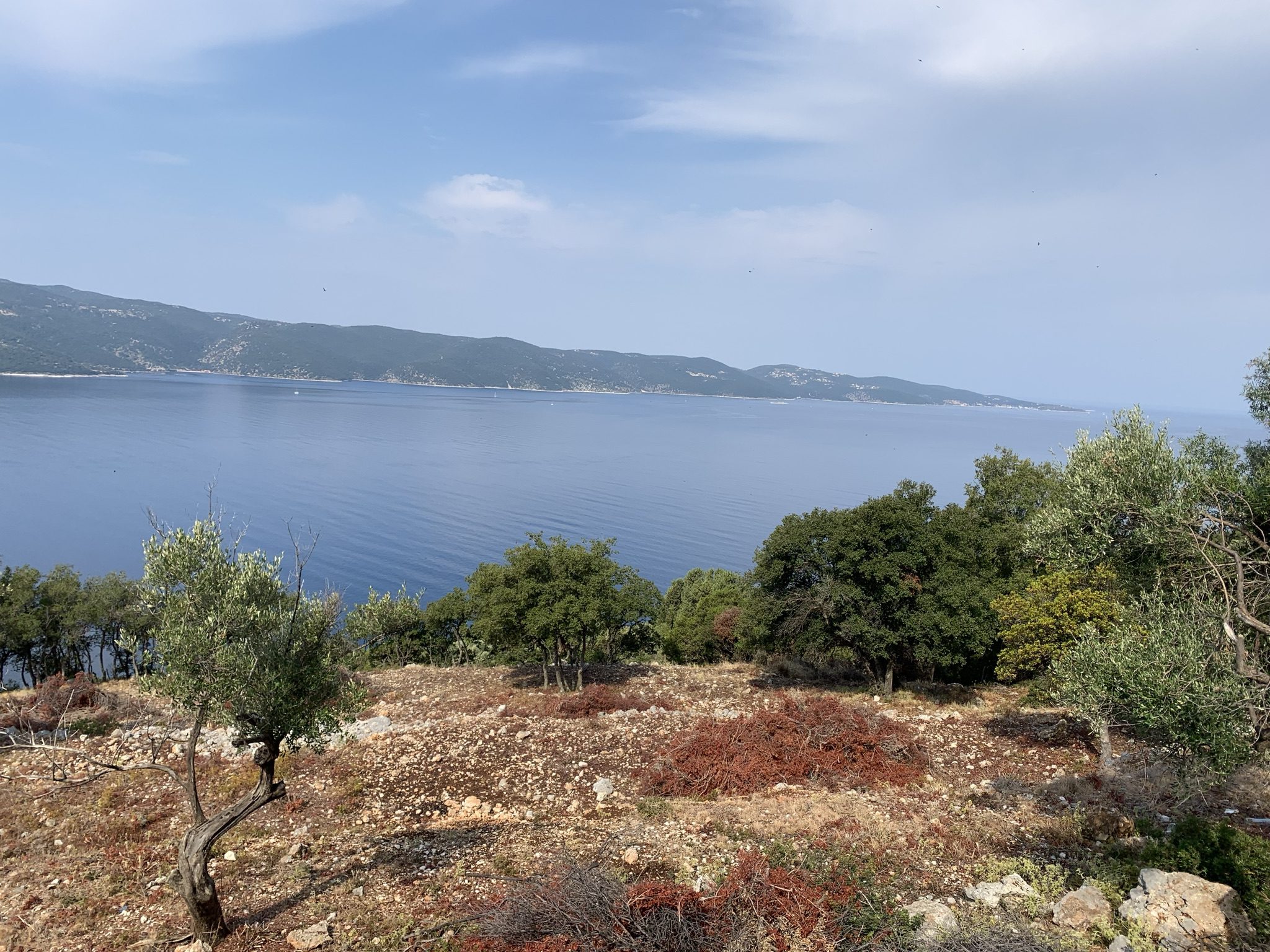 View from land for sale on Ithaca Greece, Lefki