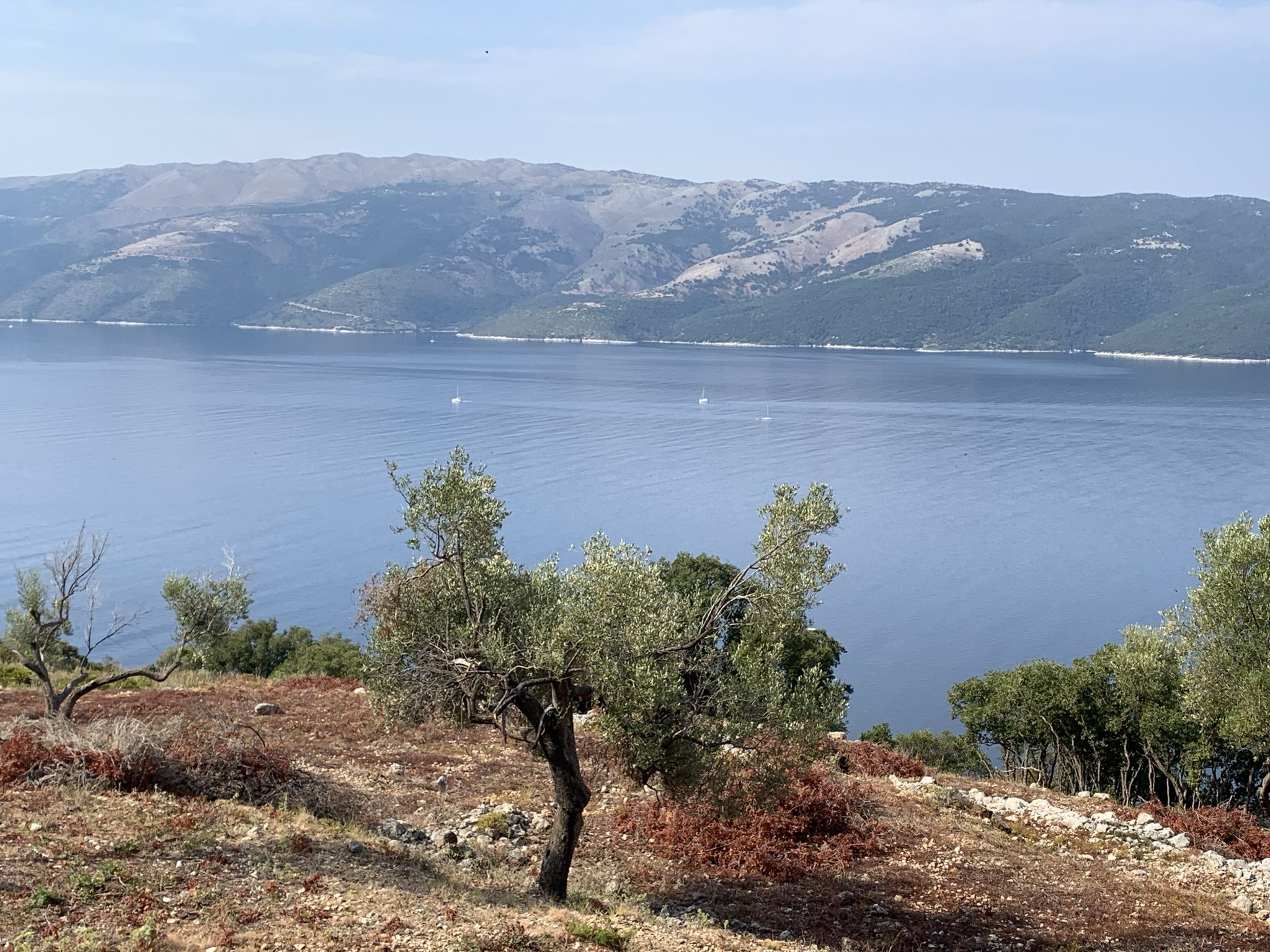 View from land for sale on Ithaca Greece, Lefki