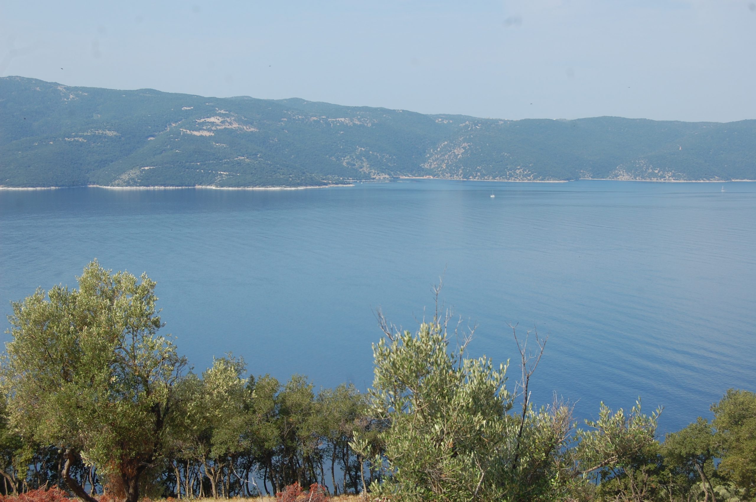 View from land for sale on Ithaca Greece, Lefki