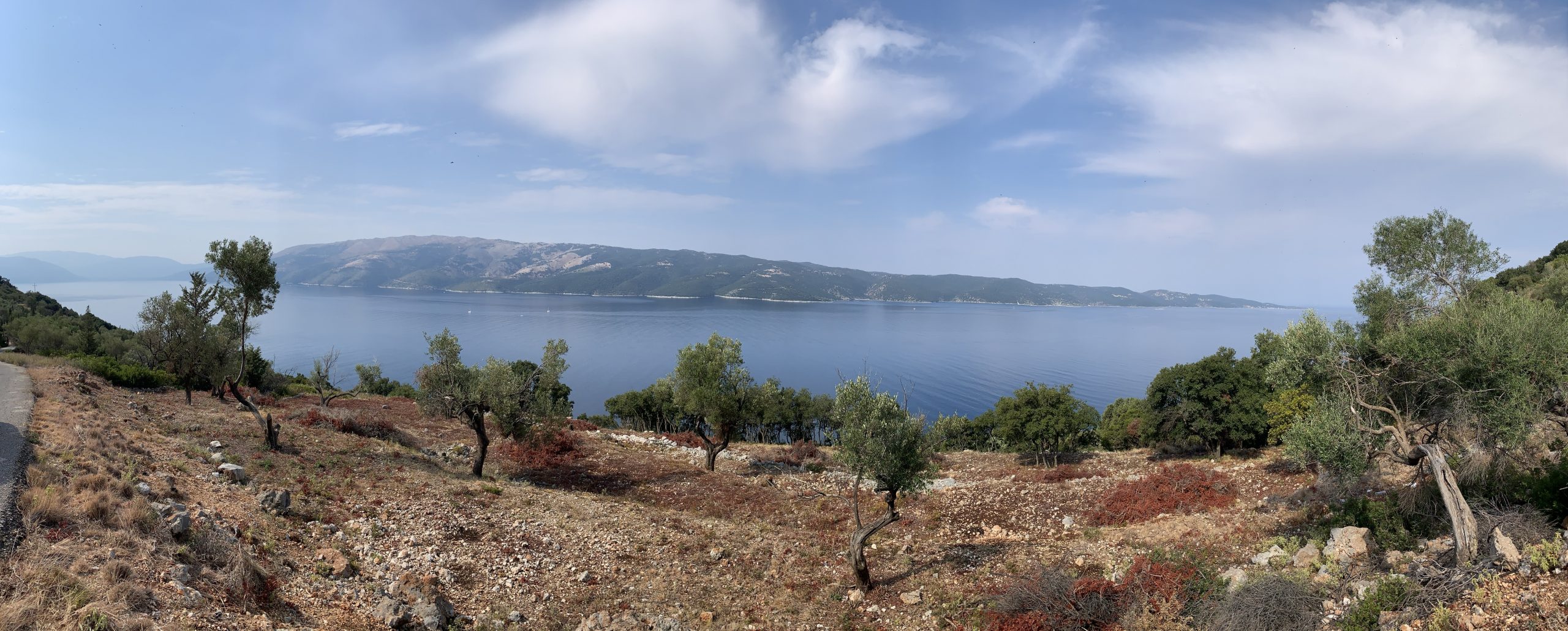View from land for sale on Ithaca Greece, Lefki