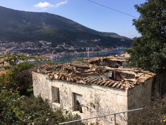 Views from ruin for sale on Ithaca Greece, Vathi