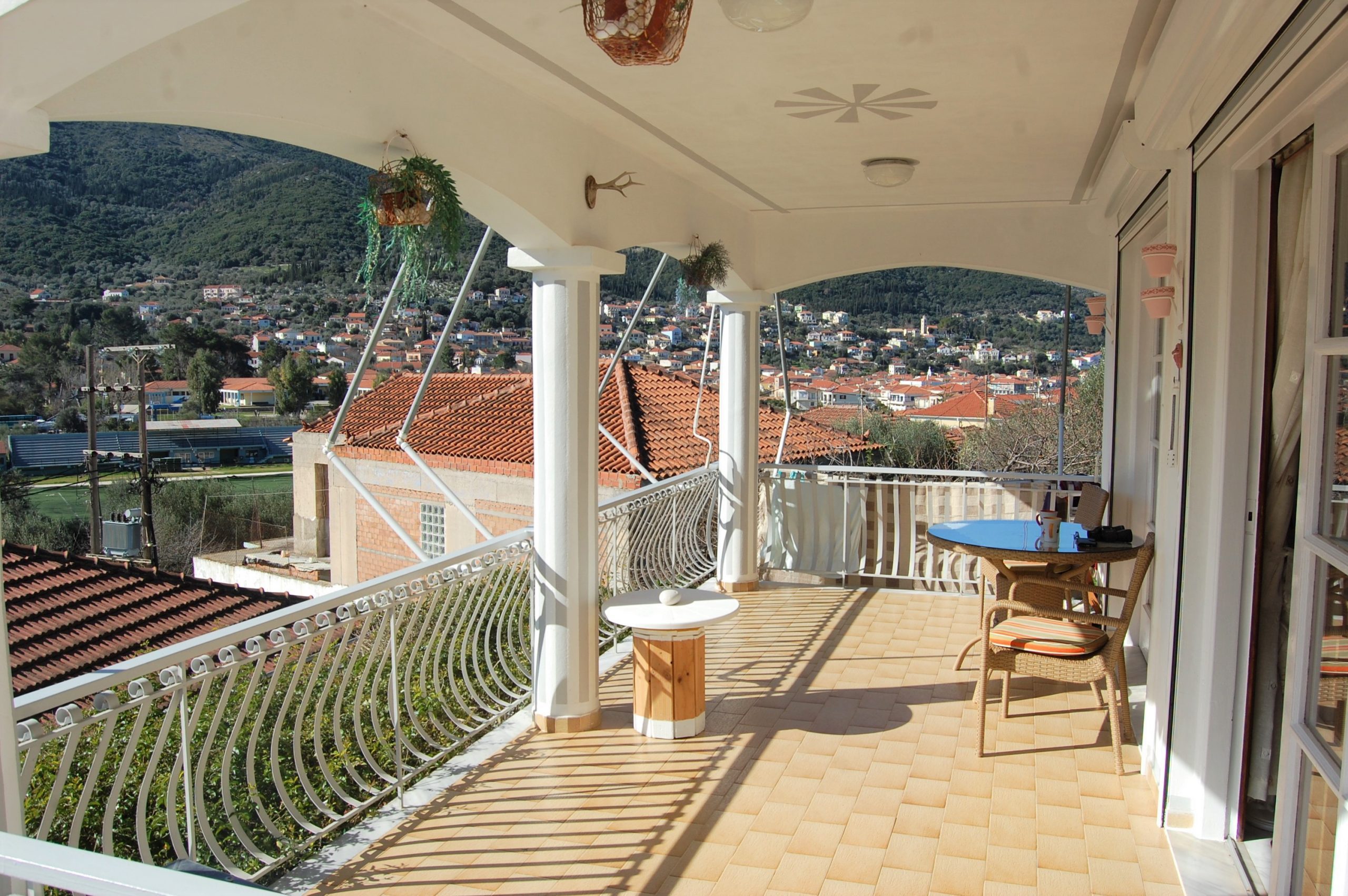 Balcony area of house for sale on Ithaca Greece, Vathi
