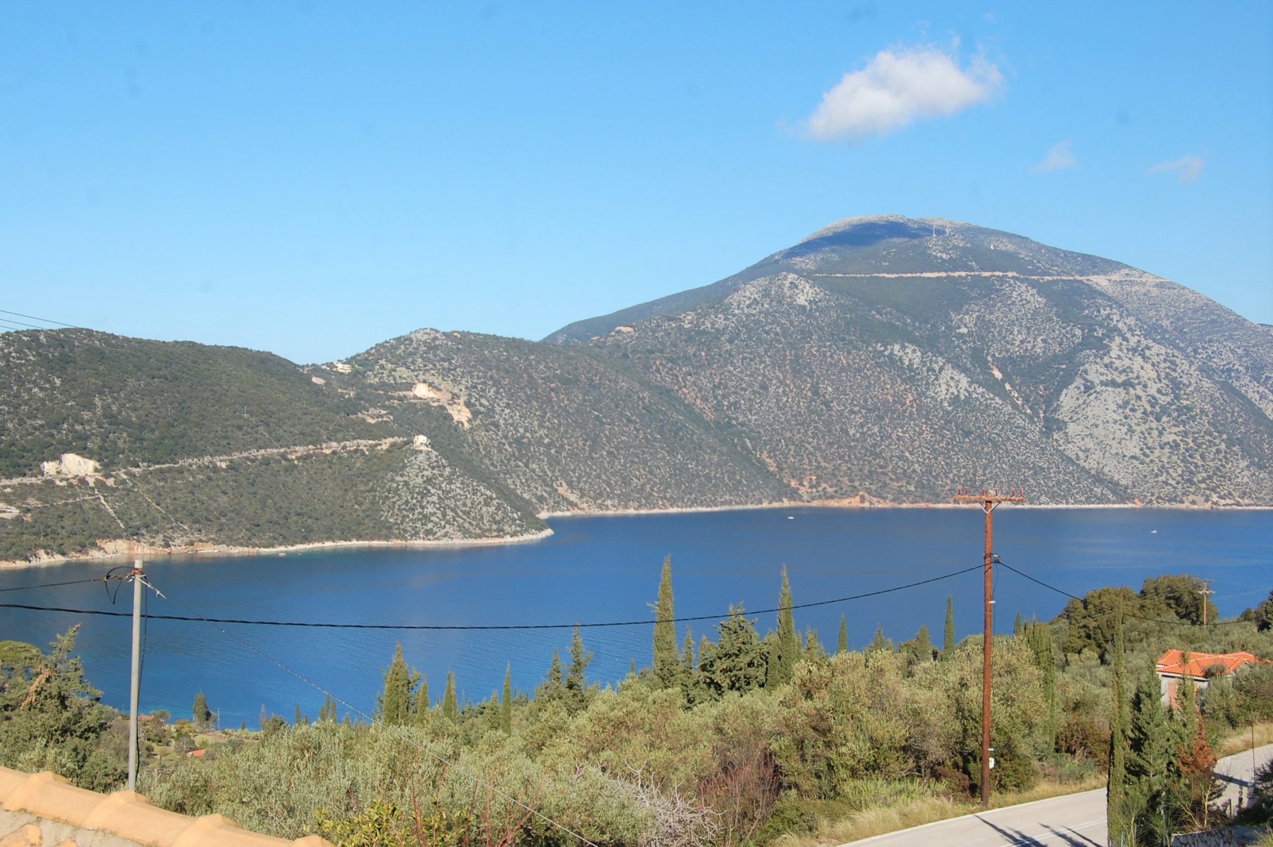 Views from land for sale on Ithaca Greece, Piso Aetos