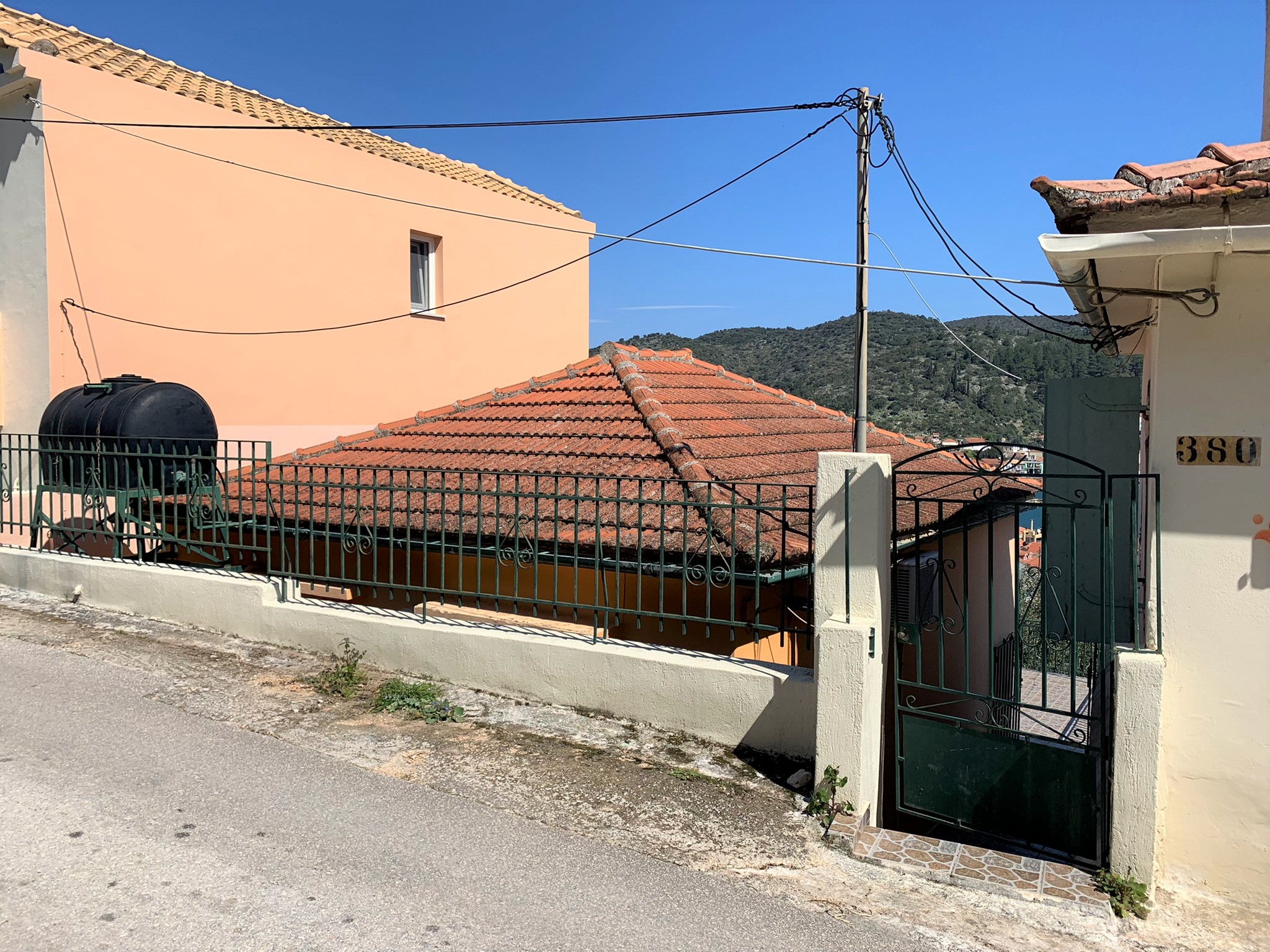 Entrance of house for sale on Ithaca Greece, Vathi