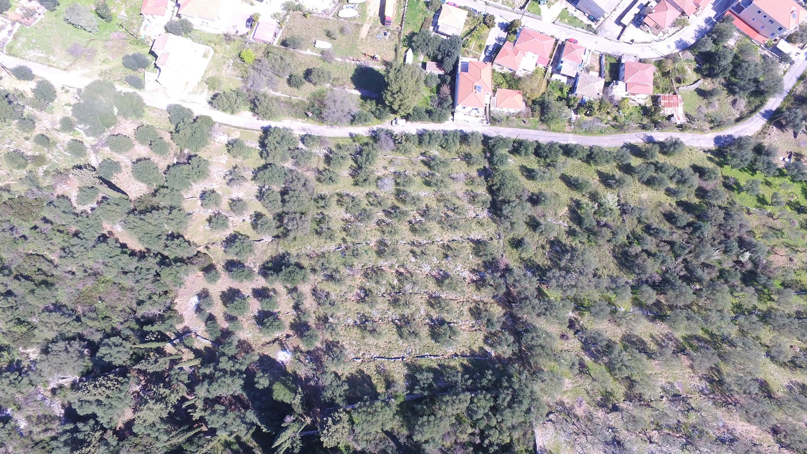 Aerial views of land for sale Ithaca Greece, Vathi