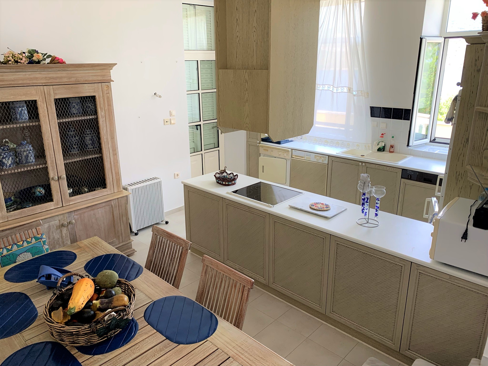 Kitchen of house for rent on Ithaca Greece, Brosta Aetos