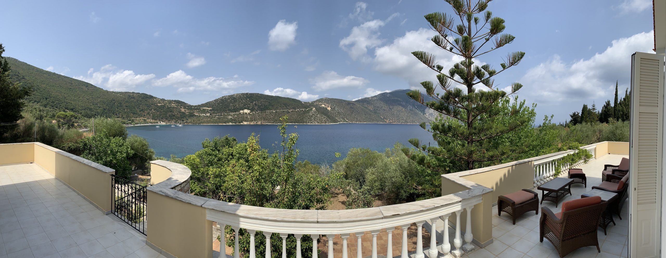 Views from bedroom of house for rent on Ithaca Greece, Brosta Aetos